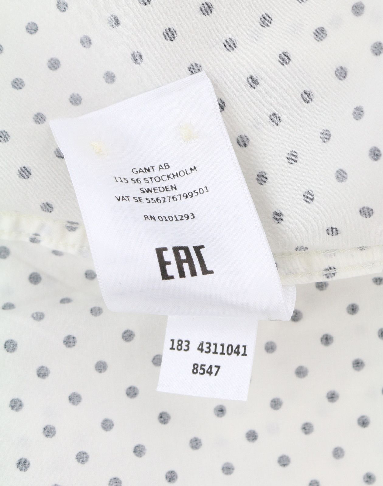 Gant STRETCH BROADCLOTH EU34 White Button-Up Shirt 85106 Size XS / US 0-2 / IT 36-38 - 8 Thumbnail