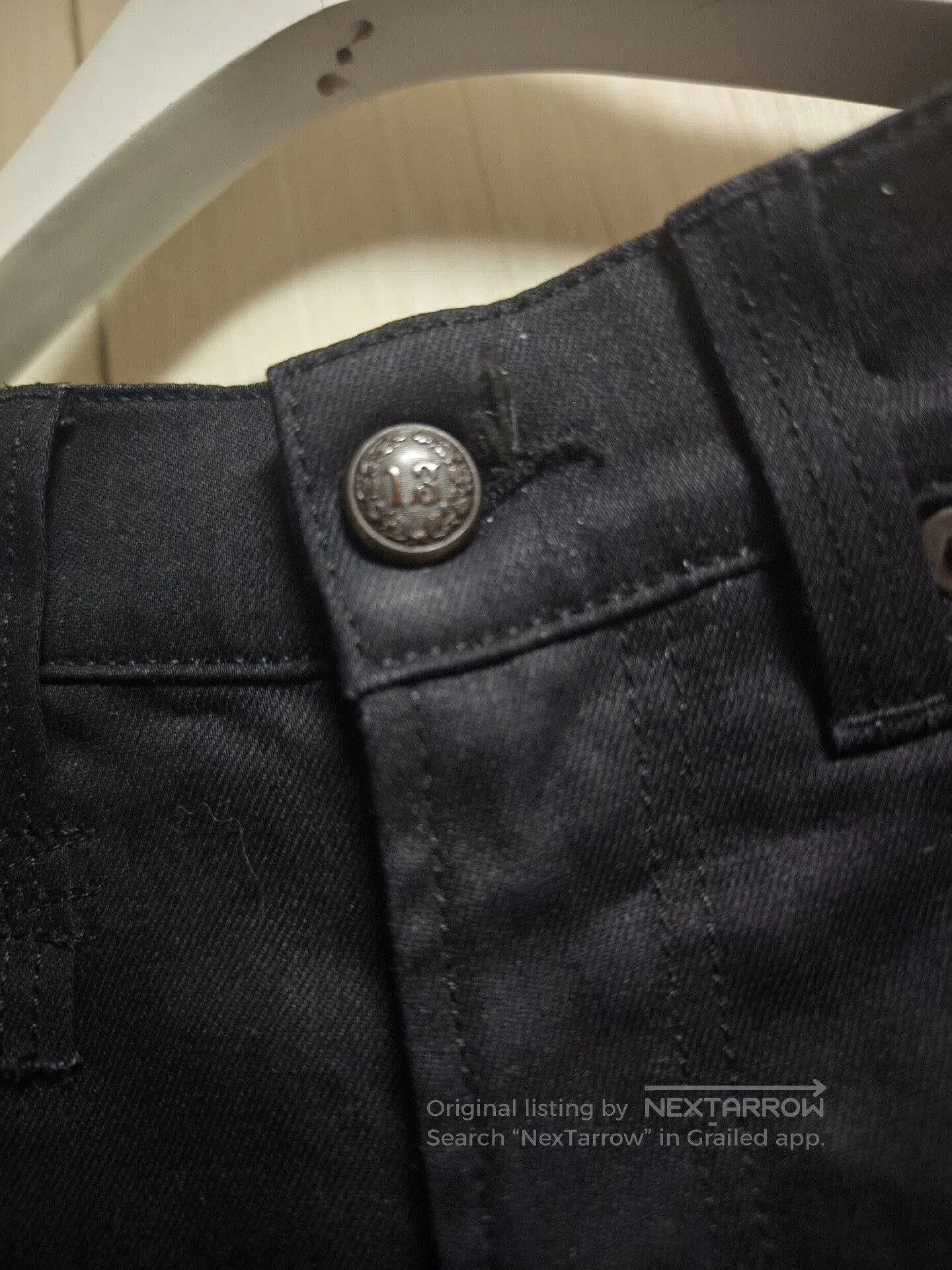 R13 Pleated Slim Fit Jeans.