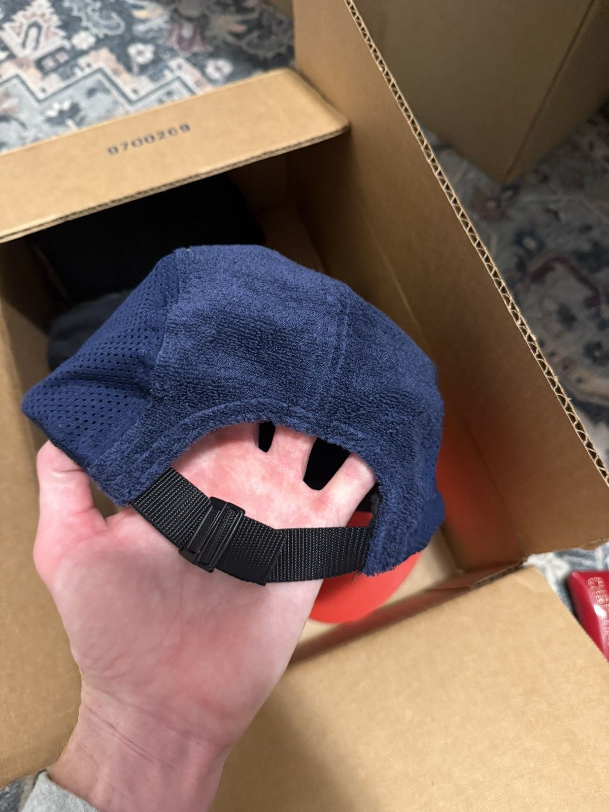 Supreme Supreme navy terry mesh side panel camp cap Size ONE SIZE - 3 Thumbnail