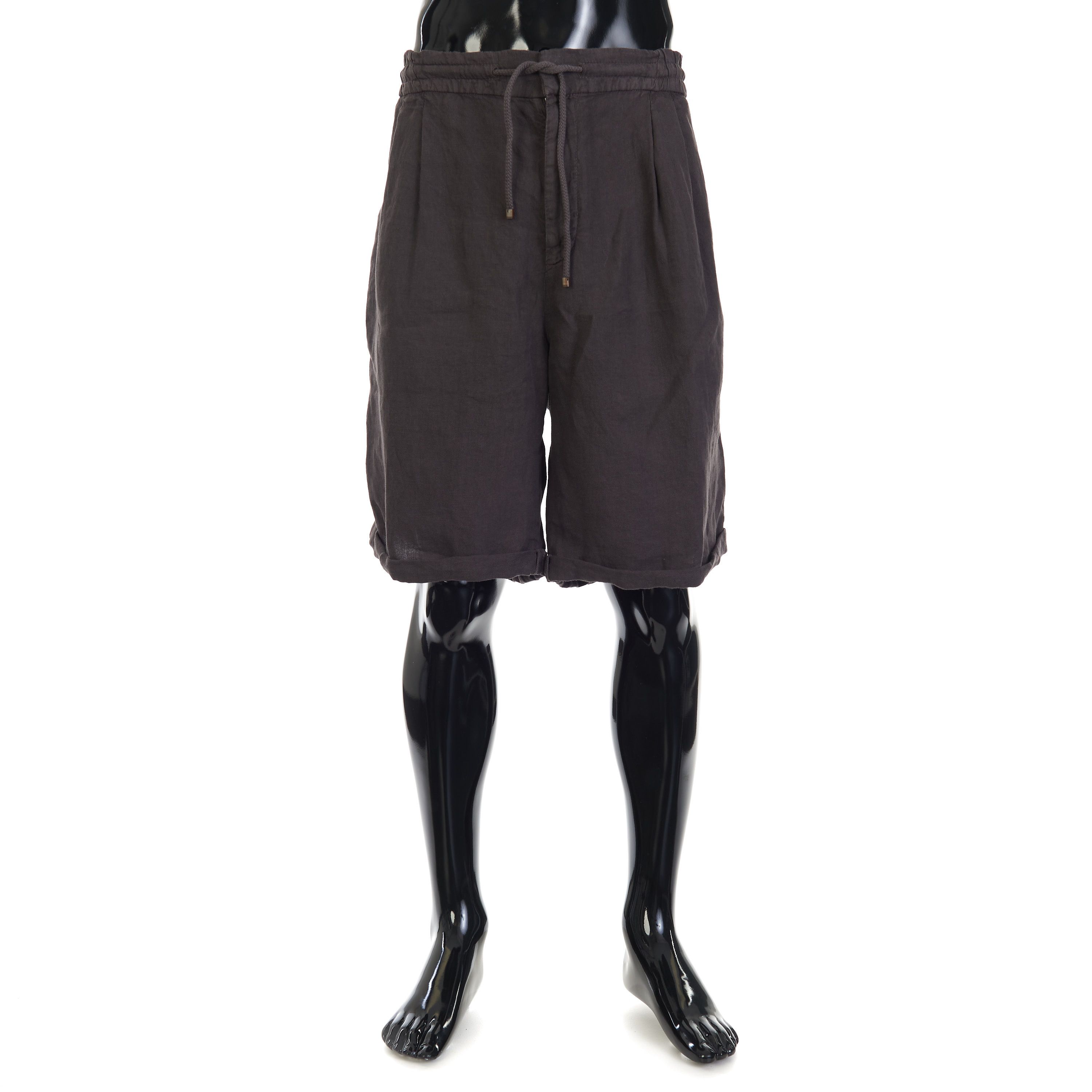 Brunello Cucinelli Linen Bermuda Shorts - Drawstring, Double Pleats Size US 40 / EU 56 - 1 Thumbnail
