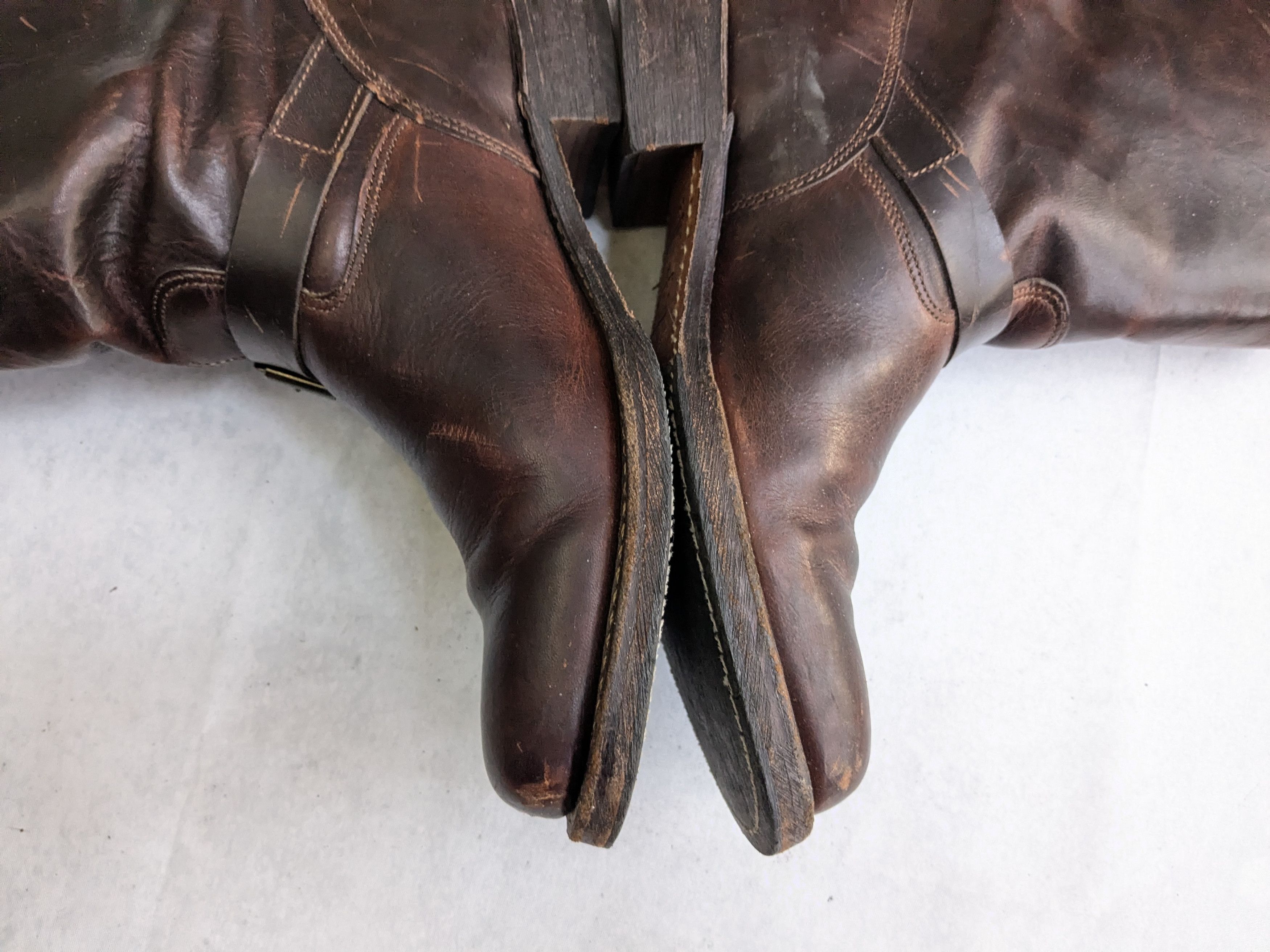 Frye Frye Harnesses Boots Brown 8.5 M Leather Buckle Size US 8.5 / EU 41-42 - 13 Thumbnail