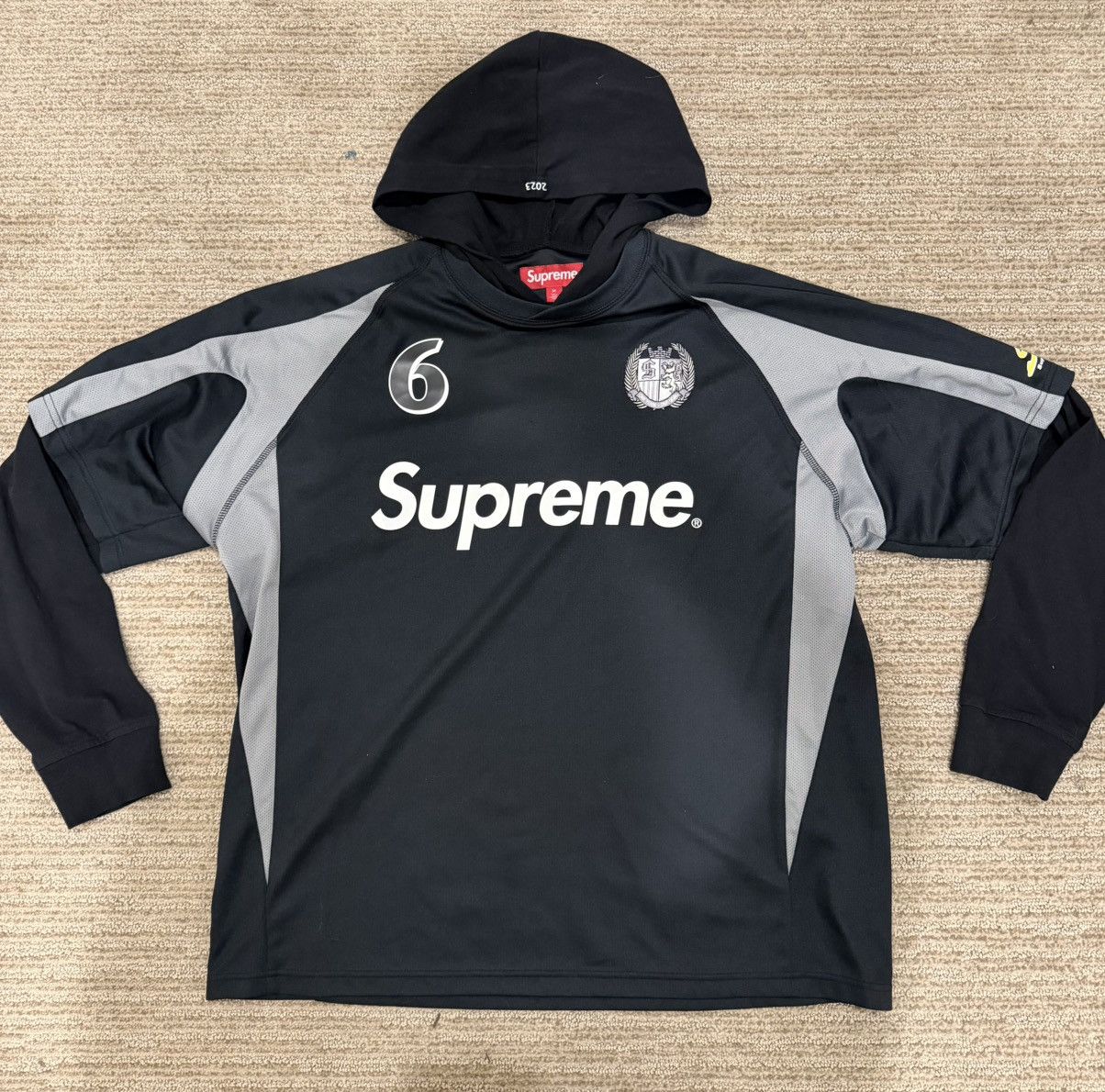 Supreme Supreme Floral Soccer Jersey Black Size M | Grailed