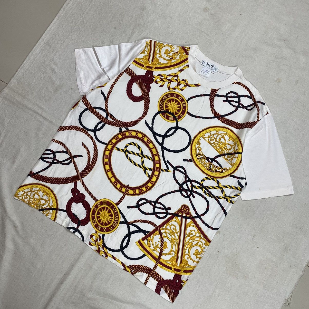 Celine Celine Mix Match Logo Pattern Silk Shorts Sleeve Shirts Size US M / EU 48-50 / 2 - 11 Thumbnail