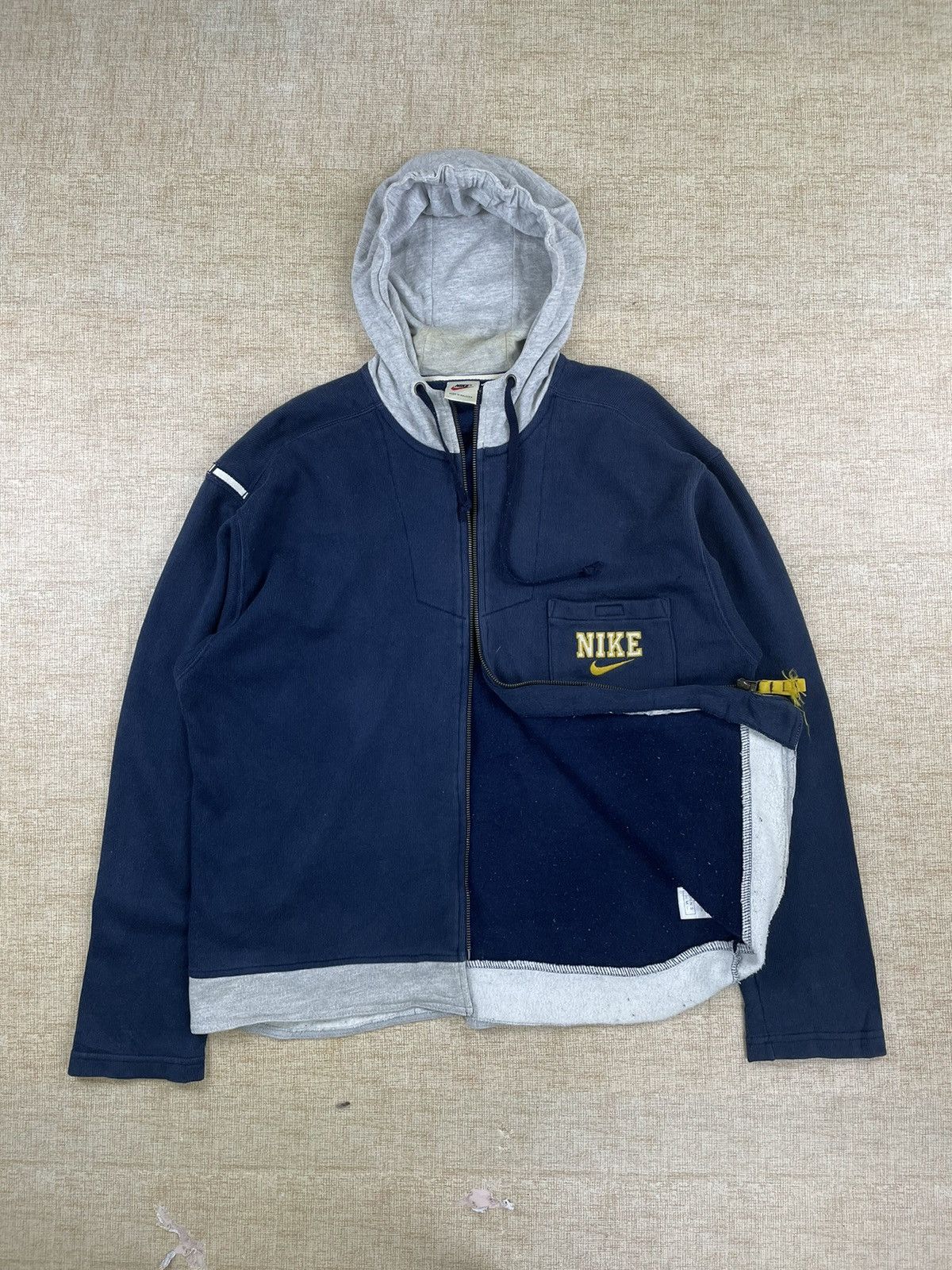 Nike 🔥90s NIKE SINGLE POCKET EMBROIDERY SWOOSH ZIPPER HOODIE Size US M / EU 48-50 / 2 - 10 Thumbnail