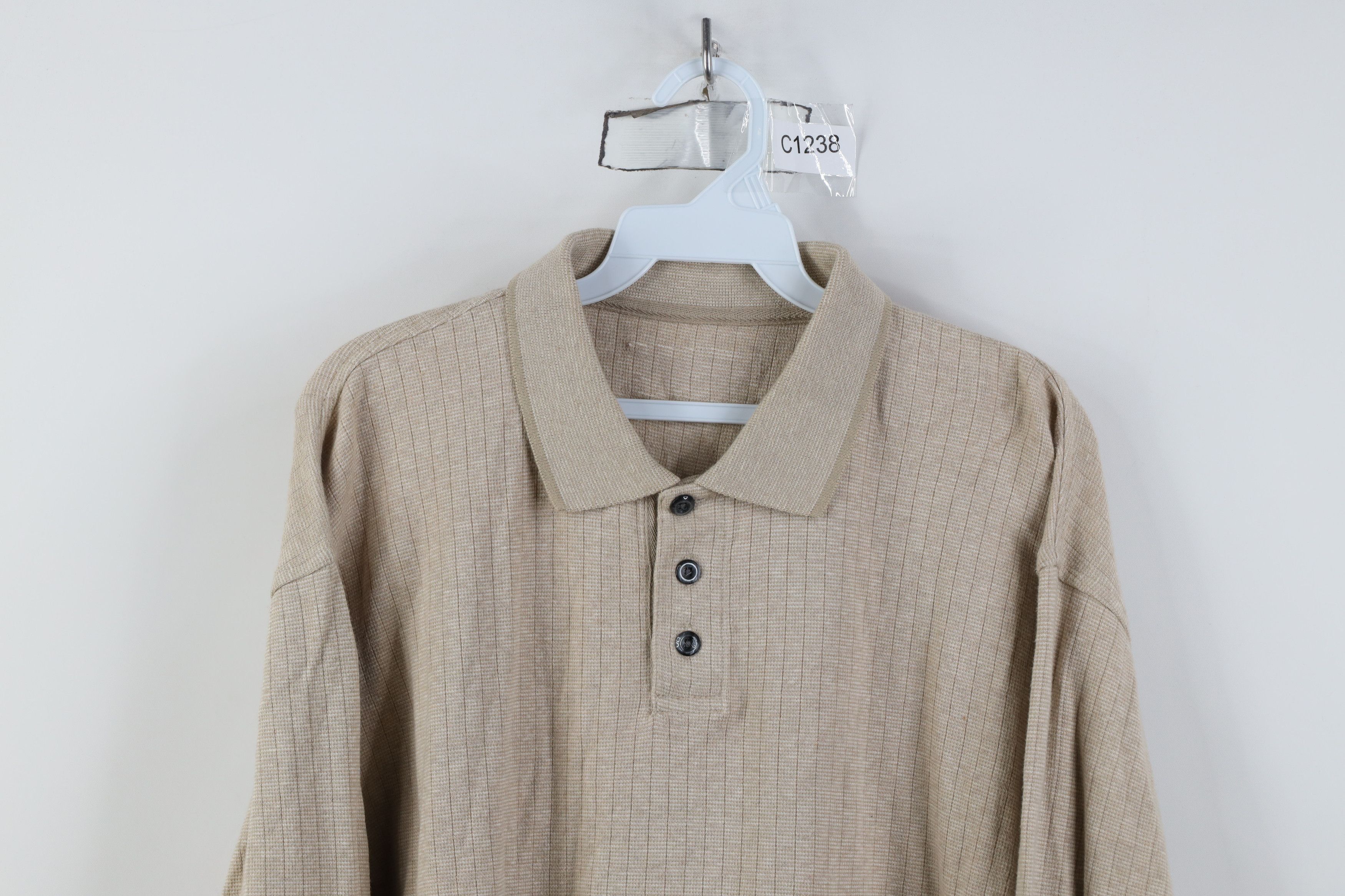 Vintage Vintage Y2K Streetwear Ribbed Knit Long Sleeve Rugby Polo Size US M / EU 48-50 / 2 - 2 Thumbnail