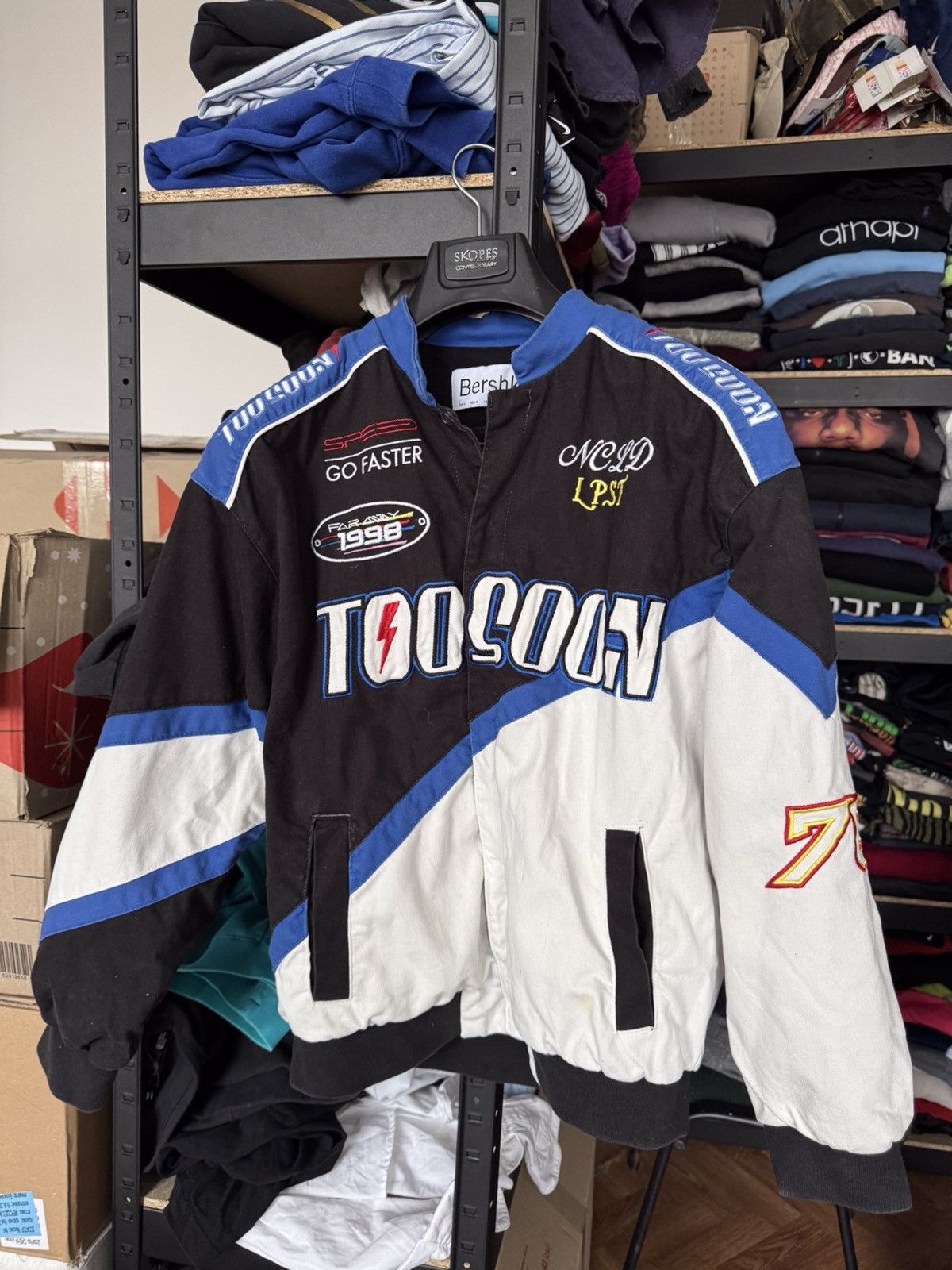 Other Too Soon Bomber jacket racing Moto style Size US S / EU 44-46 / 1 - 8 Thumbnail