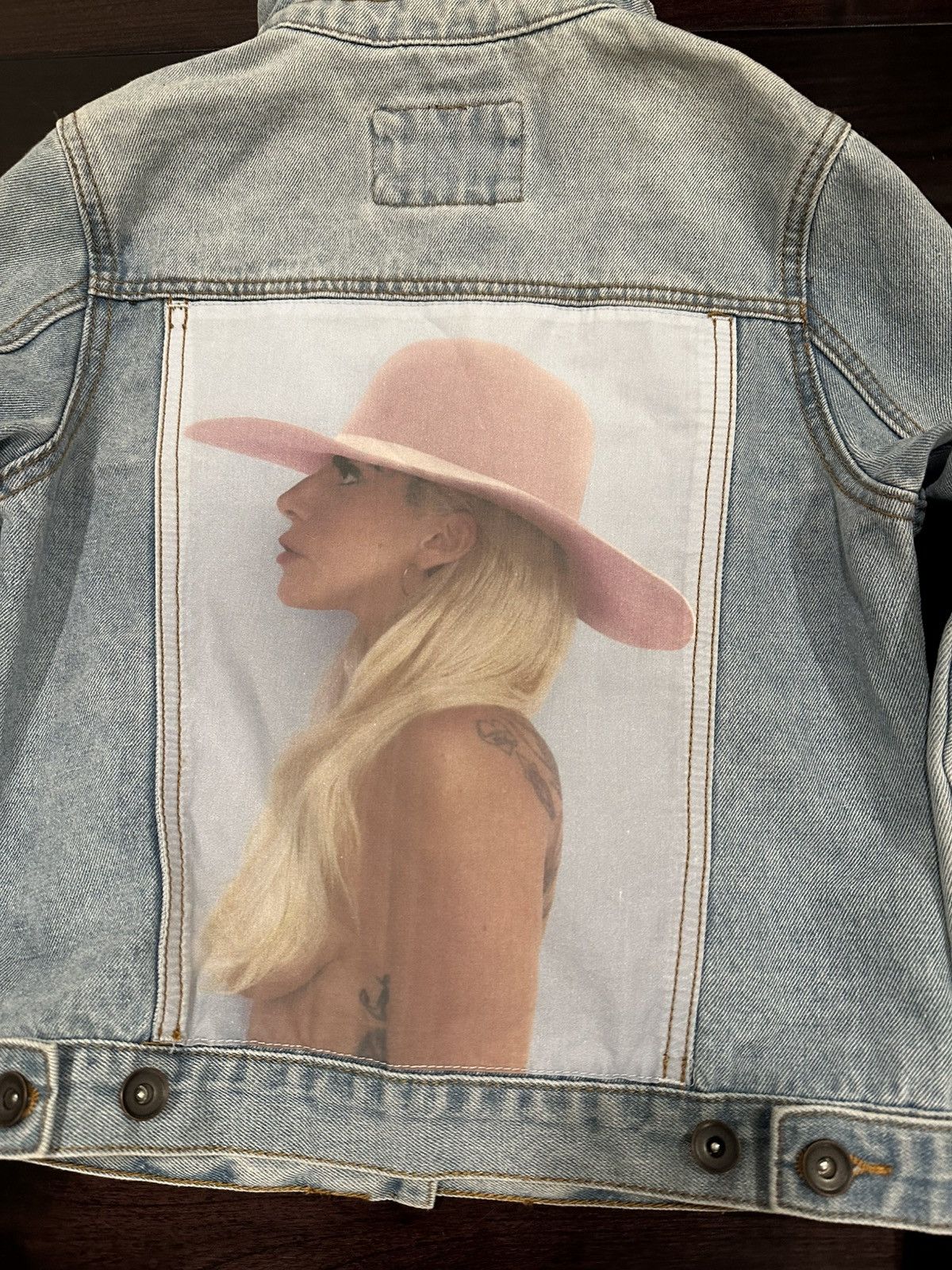 Band Tees lady gaga denim jacket merch Size S / US 4 / IT 40 - 2 Thumbnail