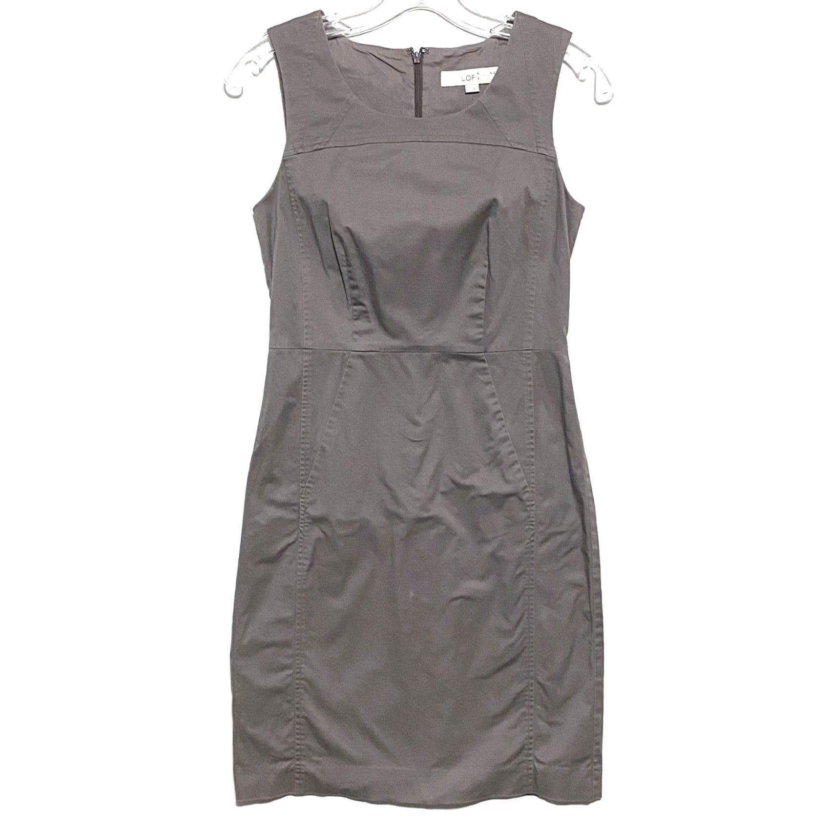Ann Taylor VINTAGE Loft Sleeveless Brown Dress Sz 0 Sheath Office Workwear Capsule Knee Length - Ann Taylor LOFT Womens Dress Size XS / US 0-2 / IT 36-38 - 2 Thumbnail