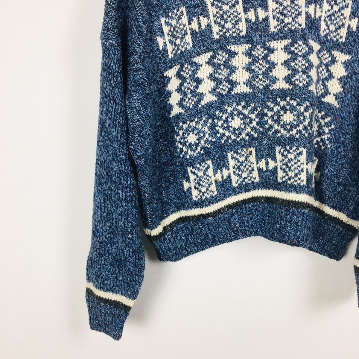 Homespun Knitwear × Vintage Vintage Illustration Acrylic Crop Top Knit Size L / US 10 / IT 46 - 2 Thumbnail