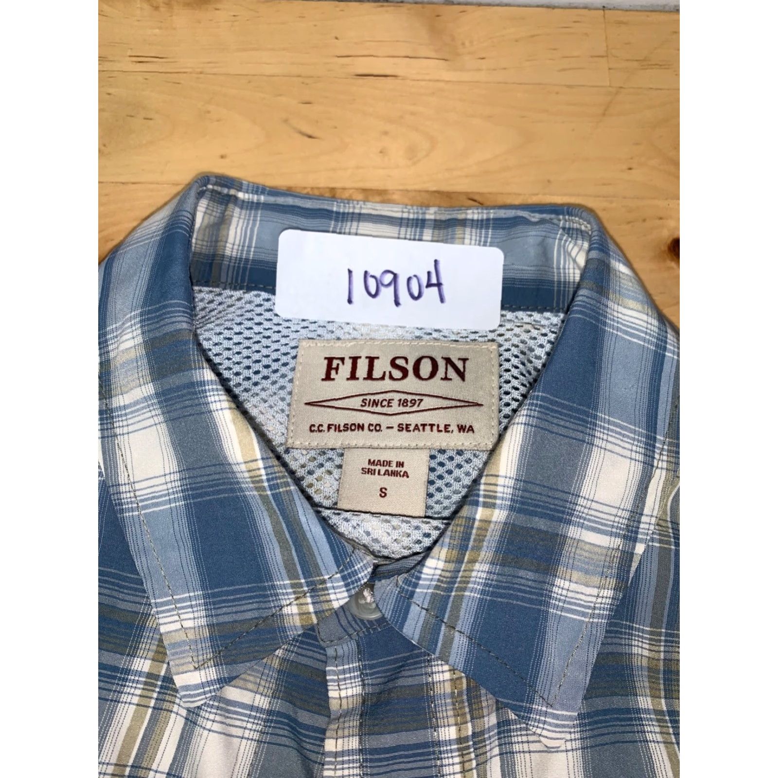 Filson Filson Button Up Shirt Mens S Blue Plaid Casual Outdoor Vented 10904 Size US S / EU 44-46 / 1 - 2 Thumbnail