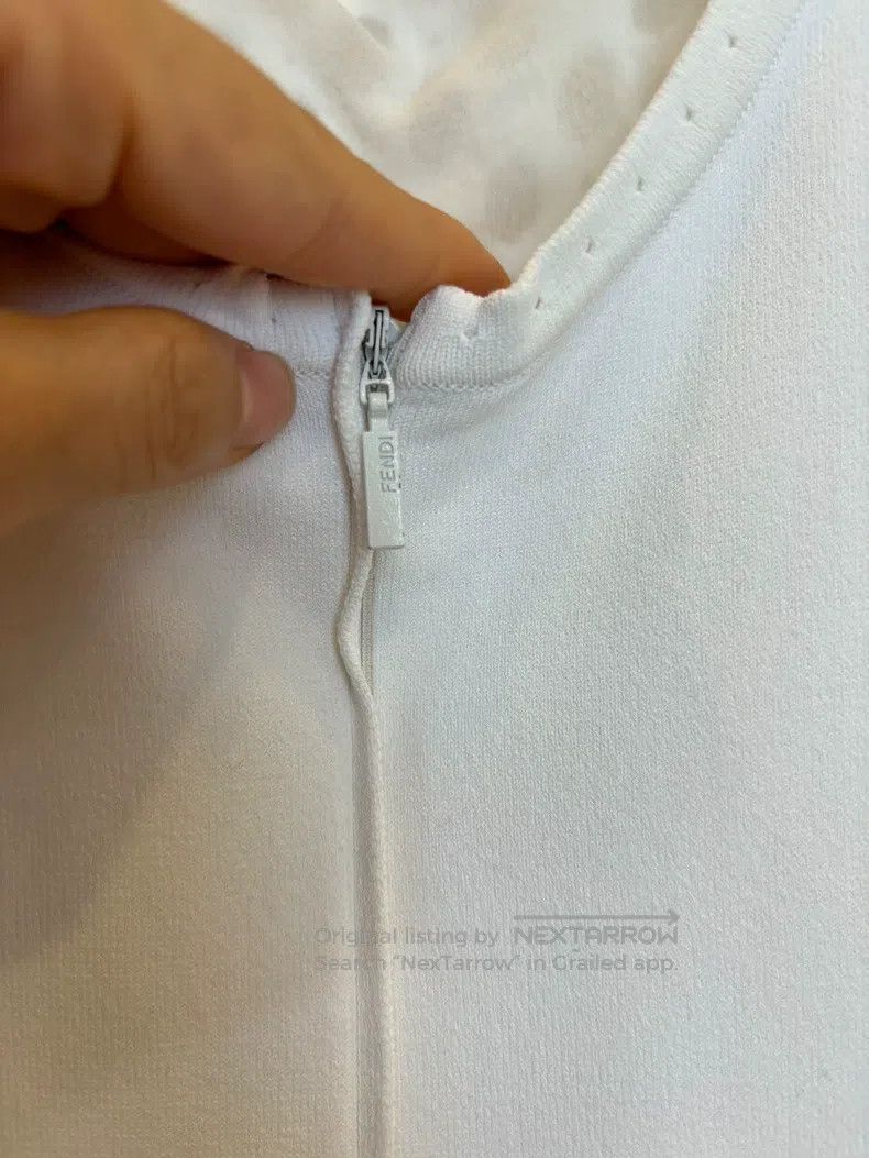 Fendi Fendi White sleeveless knitted (with a little stretch) dre Size XS / US 0-2 / IT 36-38 - 5 Thumbnail