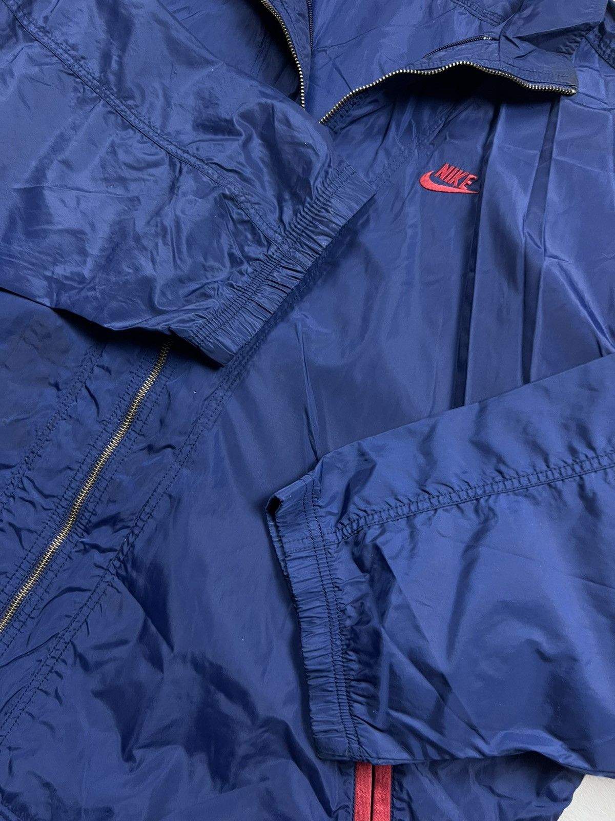 Nike 90s Nike Double Swoosh Vintage Y2K Oversized Nylon Jacket Size US XL / EU 56 / 4 - 7 Thumbnail