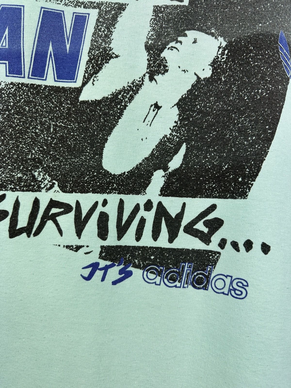 Adidas Vintage 80’s “It’s More Than Surviving… It’s Adidas” T-Shirt Size US M / EU 48-50 / 2 - 9 Thumbnail