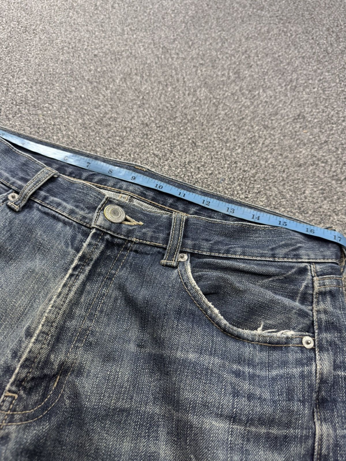 Fashion Victim Vintage 90s Japanese Denim Gu Distressed Size US 34 / EU 50 - 20 Thumbnail