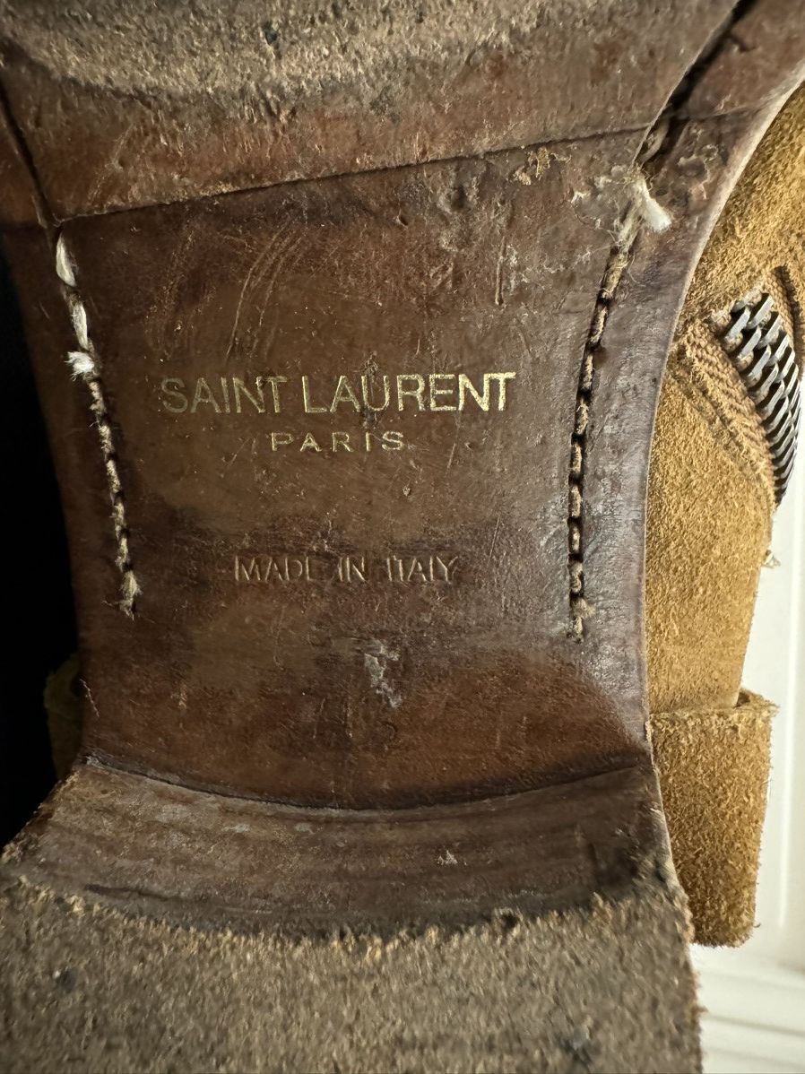 Hedi Slimane × Saint Laurent Paris Saint Laurent Wyatt Harness Boots in Ochre Size US 8.5 / EU 41-42 - 13 Thumbnail