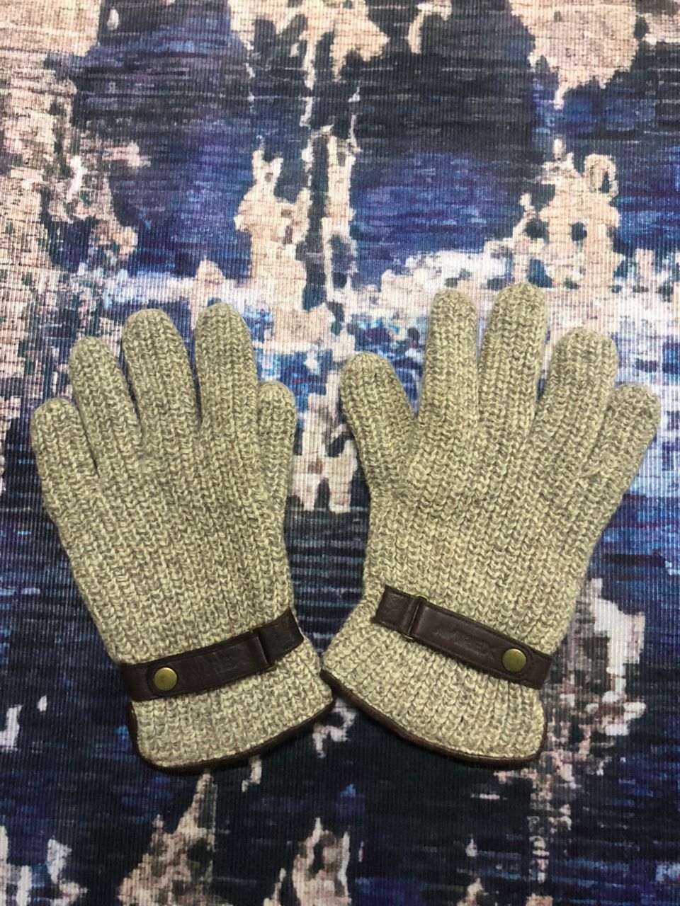 Avirex Avirex Wool Leather Part Gloves Size ONE SIZE - 1 Thumbnail