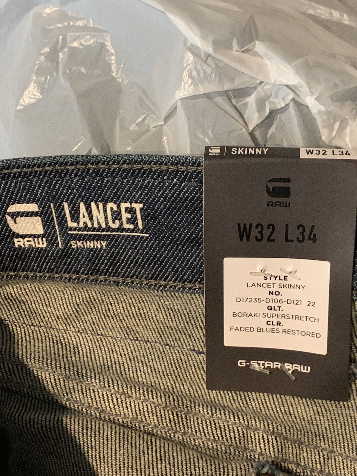 Designer × G-Star *RARE* New G-Star Raw Lancet Distressed Japanese Denim Jeans Size US 32 / EU 48 - 10 Thumbnail