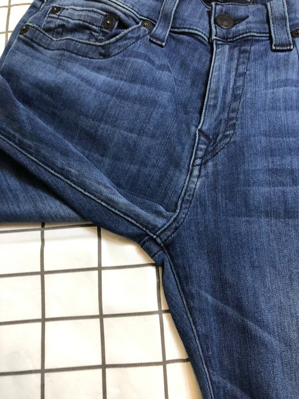 True Religion True Relion Johnny Dark Blue Wash Denim Jeans Size US 32 / EU 48 - 10 Thumbnail