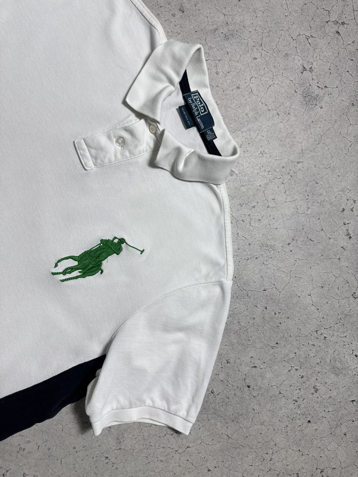 Polo Ralph Lauren Polo Ralph Lauren Big Pony #3 Polo Shirt White Vintage Size US XL / EU 56 / 4 - 5 Thumbnail