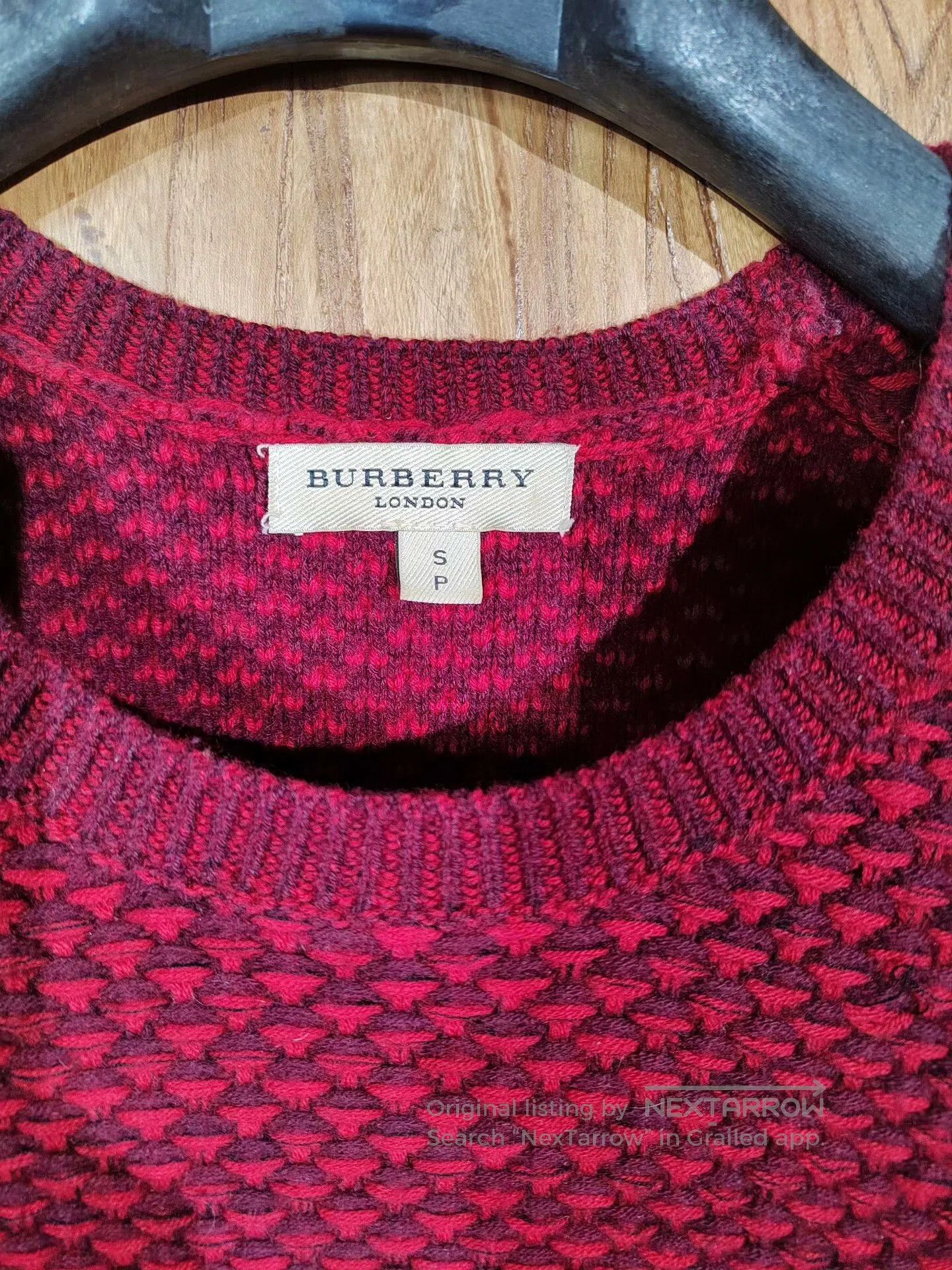 Burberry Burberry Men's Red Knit Sweater. Size US S / EU 44-46 / 1 - 2 Thumbnail
