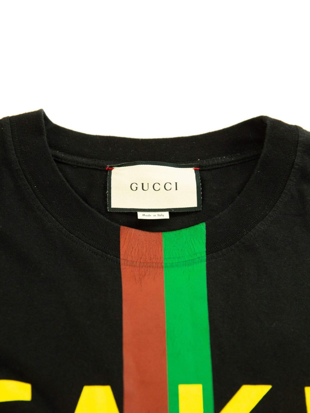 Gucci Gucci Mens Fake Not Black T Shirt X-Small Black Size US XS / EU 42 / 0 - 5 Thumbnail