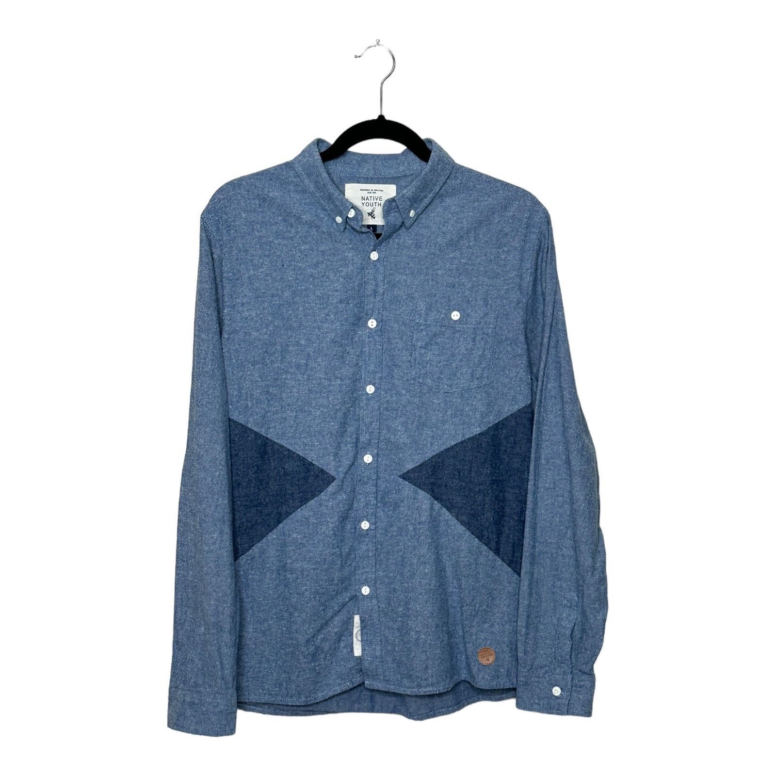 Native Youth Native Youth blue long sleeves casual shirt size Large Size US L / EU 52-54 / 3 - 1 Thumbnail