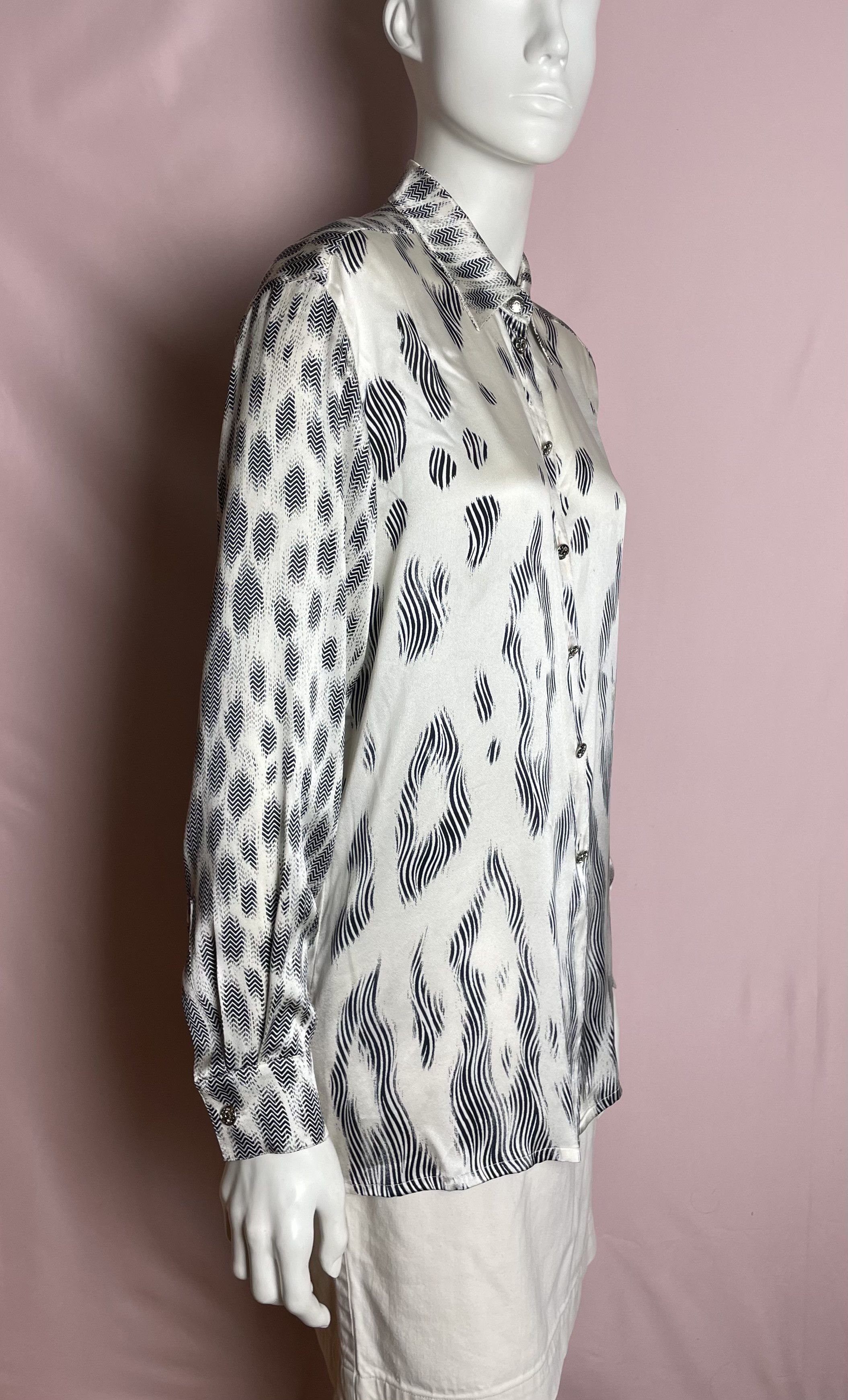 Escada ESCADA Silk Blouse Shirt Snakeskin Print EU 38 Size S / US 4 / IT 40 - 4 Thumbnail