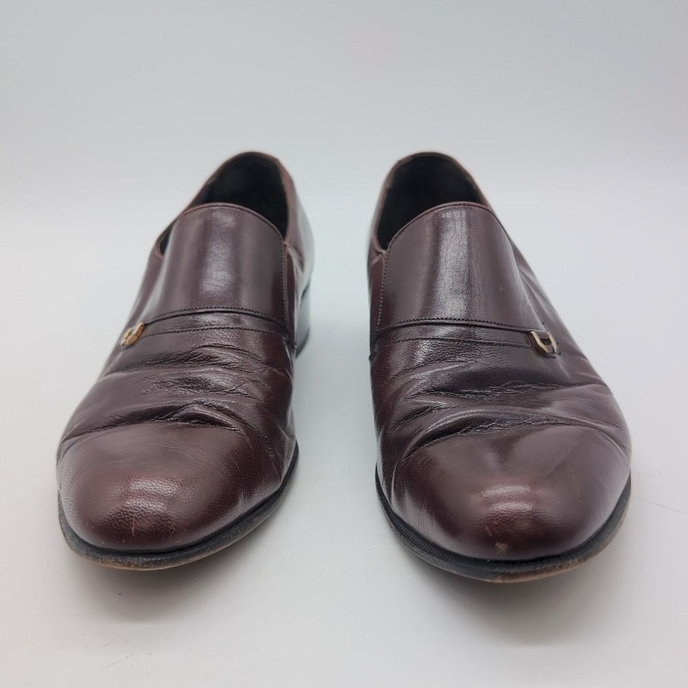 Florsheim Vintage Florsheim Women's Sz 9 C Maroon Leather Loafers Sho Size US 9 / IT 39 - 2 Thumbnail