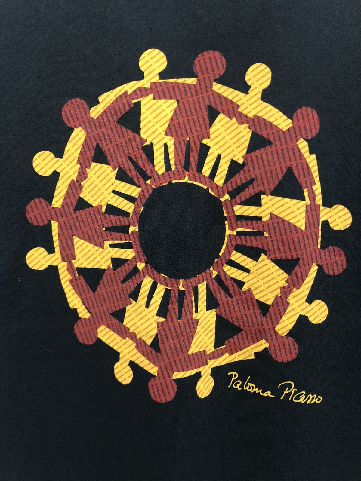 Paloma Picasso × Vintage PALOMA PICASSO UNITES CIRCLE ART GRAPHICAL TEE RARE Size US L / EU 52-54 / 3 - 6 Thumbnail