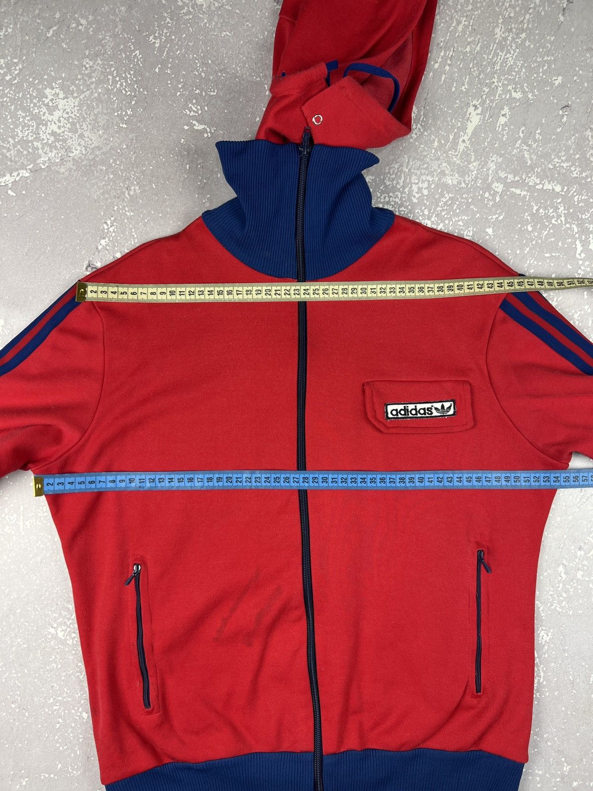 Adidas 70s 80s Vintage Adidas Hooded Track Top Made in Yugoslavia Size US S / EU 44-46 / 1 - 11 Thumbnail