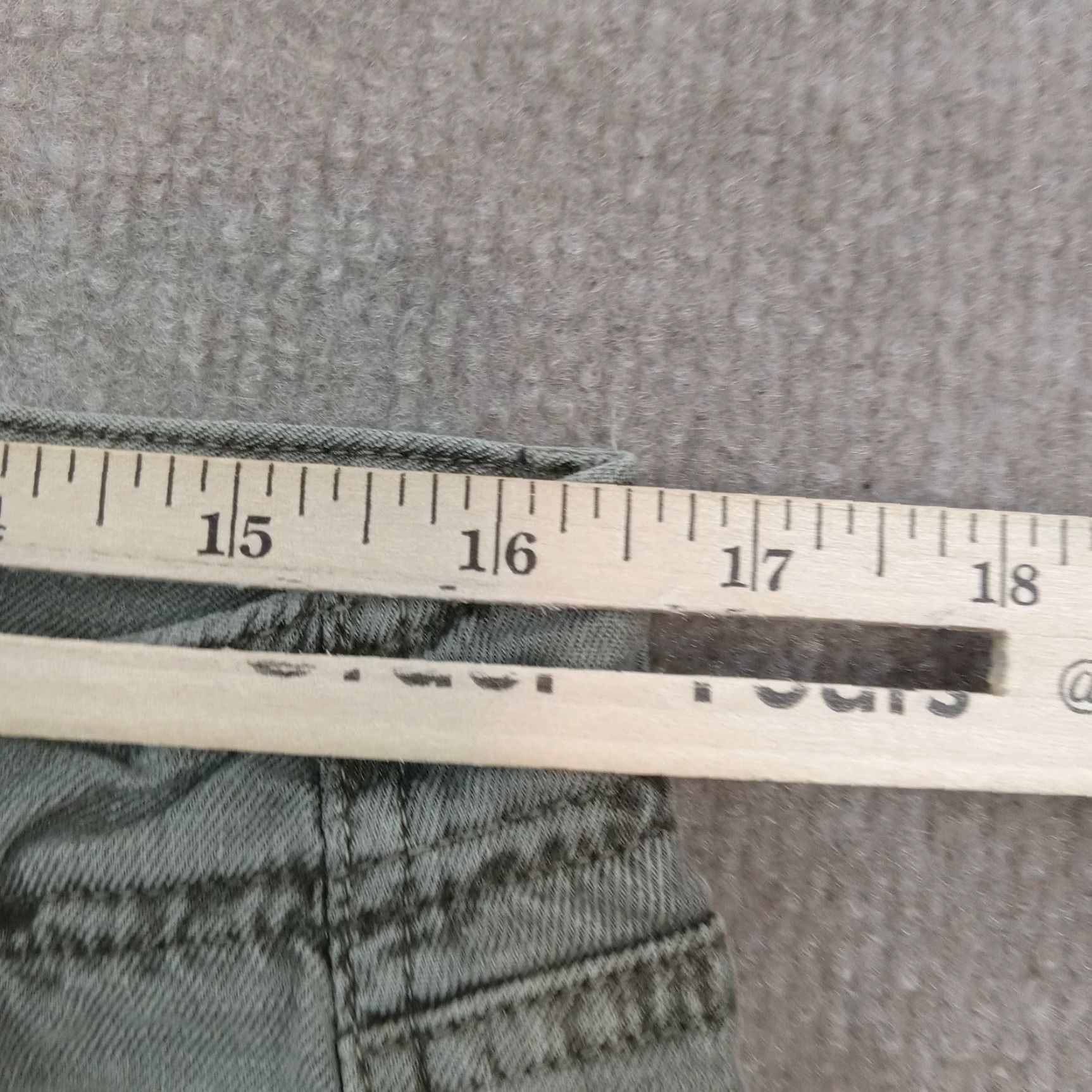Anthropologie Level 99 Green Linen Cargo Pants Women's 32 Cropped Stretch Size 24" / US 00 / IT 34 - 5 Thumbnail