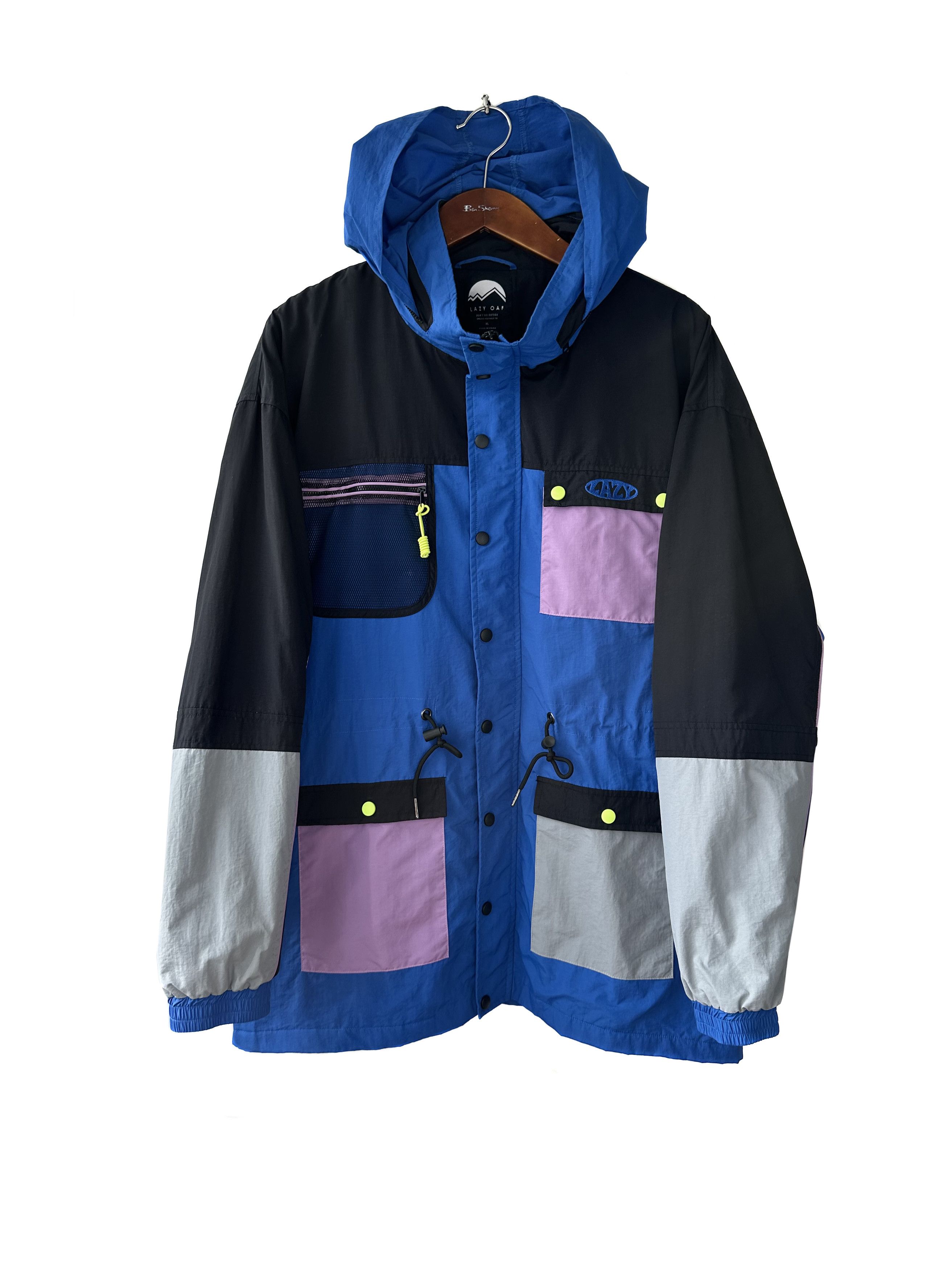 image of Lazy Oaf Multicolour Field Hooded Jacket, Men's (Size XL)
