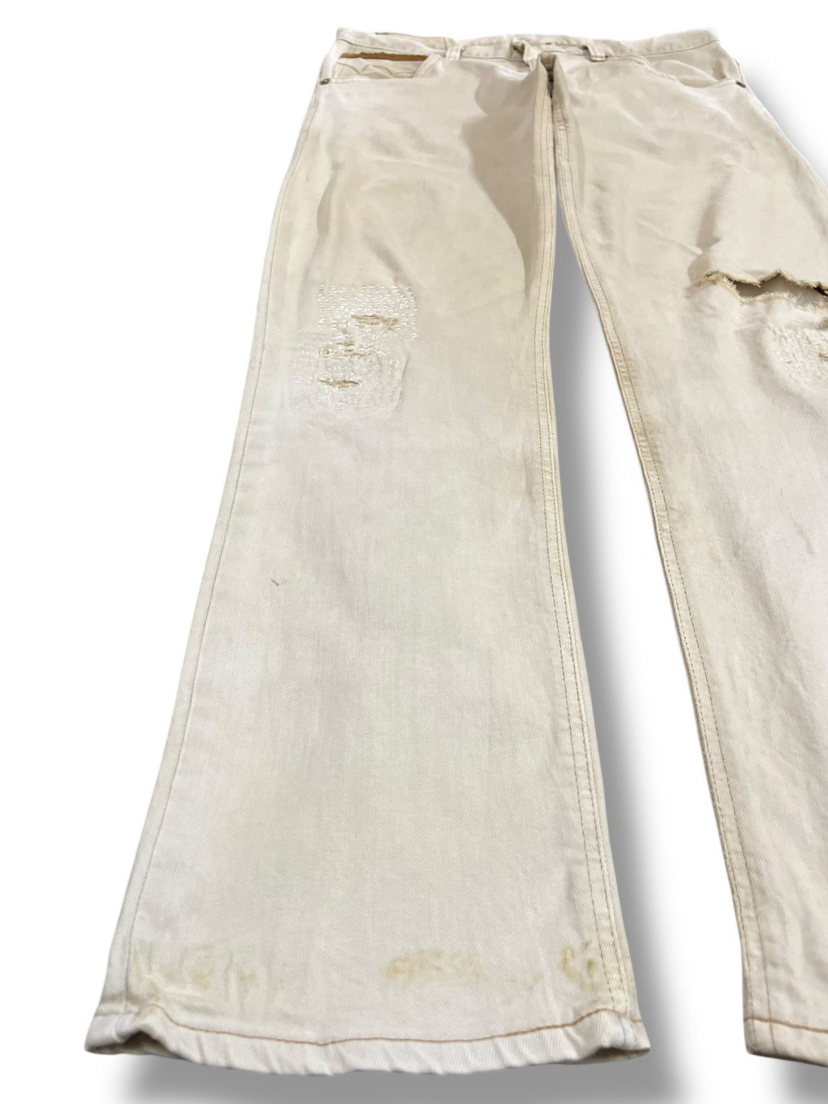 Edwin × Japanese Brand Vintage Edwin Tan Exclusive Vintage Distressed Denim Size US 35 - 2 Thumbnail