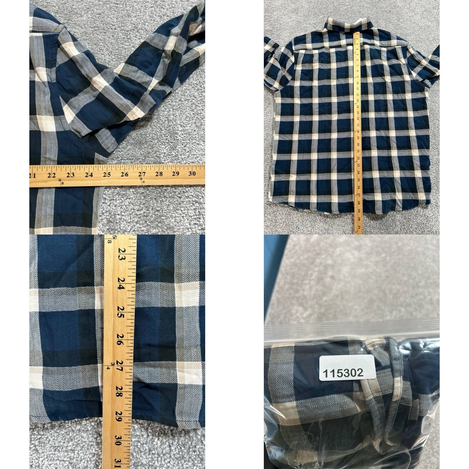 Express Express Shirt Mens XL Plaid Button-Up Cotton Spandex Pocket Multicolor Size US XL / EU 56 / 4 - 8 Thumbnail