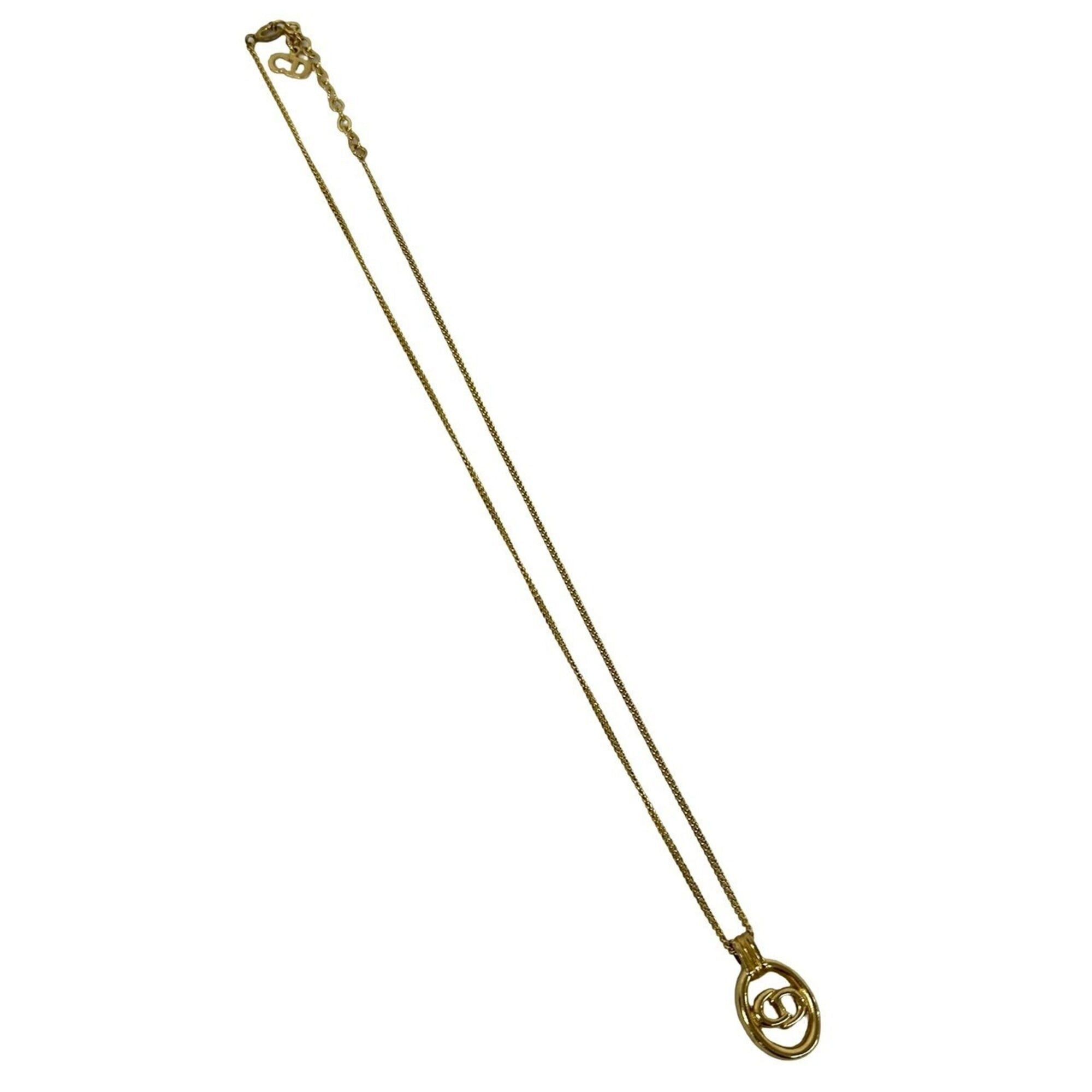 Dior Christian Dior Vintage CD Logo GP Necklace Pendant Accessory Gold 78624 Size ONE SIZE - 1 Thumbnail