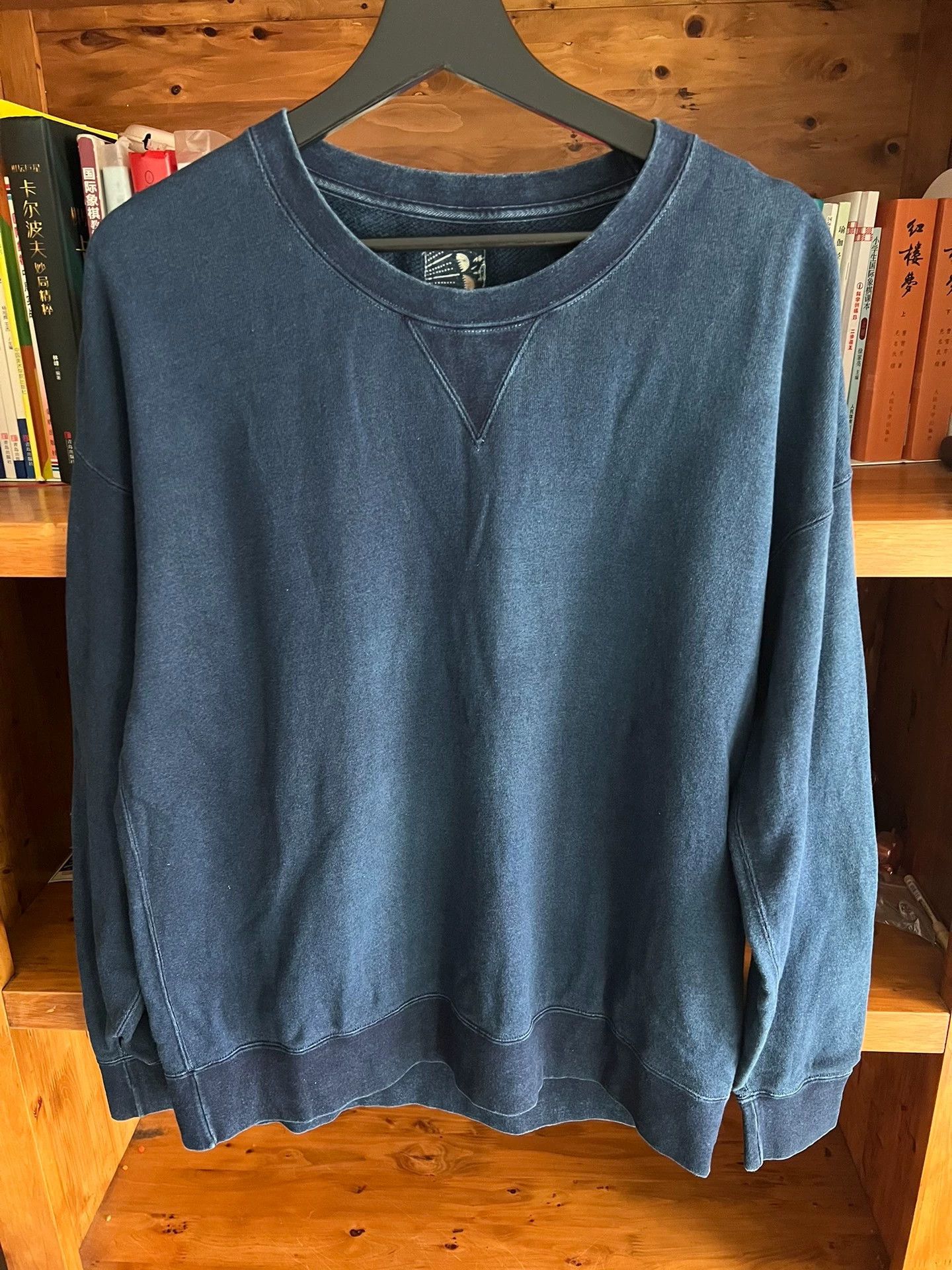 Visvim visvim ict 21 indigo distressed long sleeve crewneck sweater Size US M / EU 48-50 / 2 - 4 Thumbnail