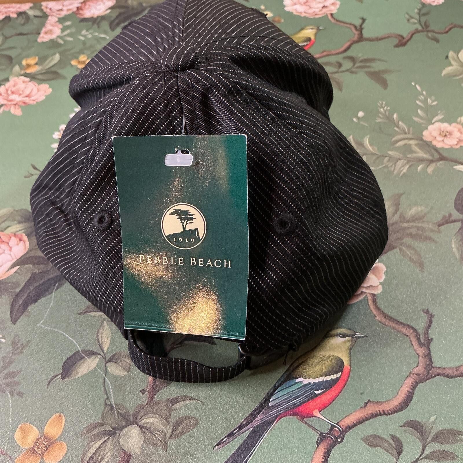 Lone Cypress By Pebble Beach Pebble Beach Golf Links Adjustable Hat Cap Black Pinstripe Size ONE SIZE - 4 Thumbnail