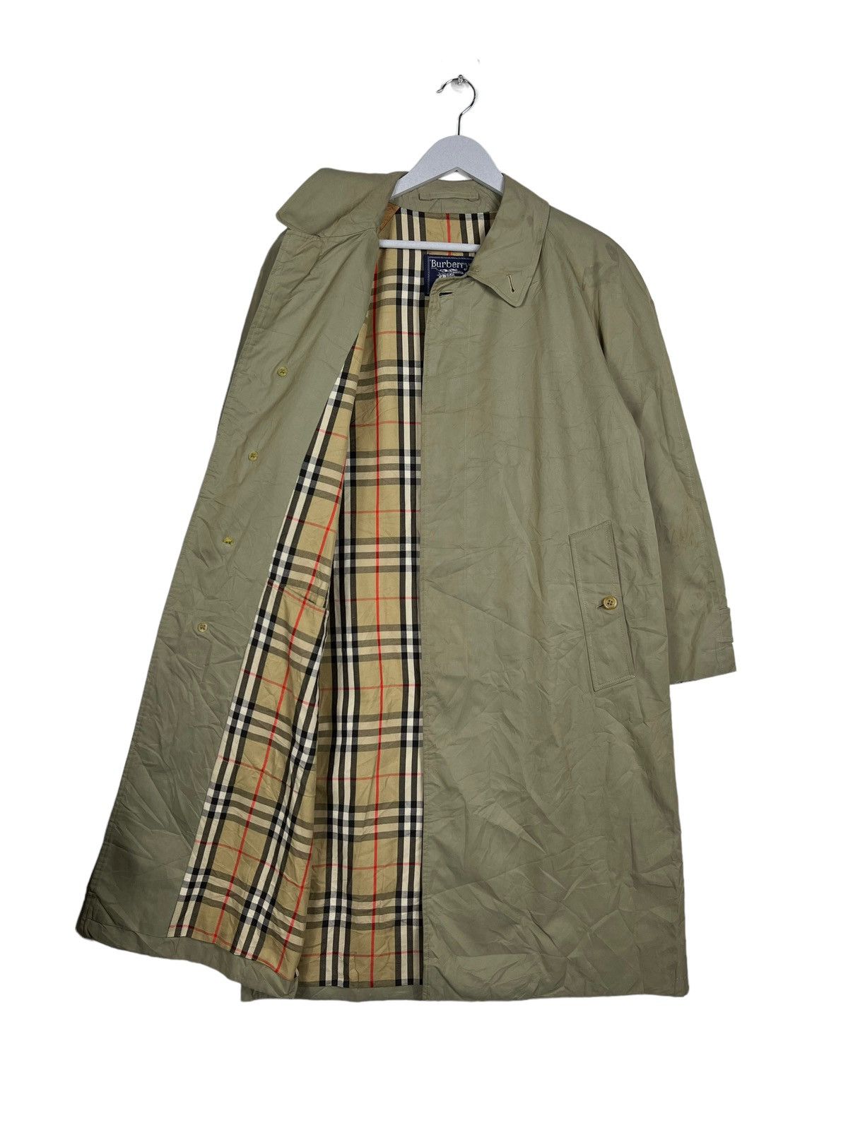 Burberry 🔥 BURBERRYS NOVA CHECK LINING TRENCH COAT MADE IN ENGLAND Size US S / EU 44-46 / 1 - 1 Thumbnail