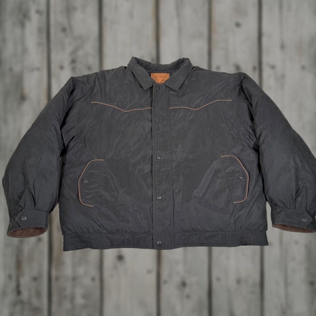 Vintage Outback Trading Jacket 2XL Mens Black Western Down Trailblazer Puffer Cowboy Size 48R - 1 Thumbnail