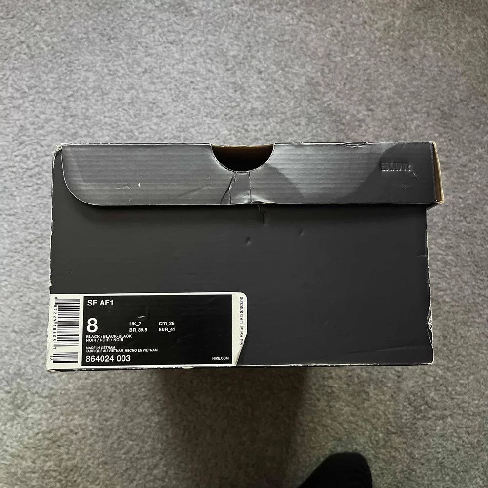 Nike Nike SF Air Force 1 Triple Black Size US 8 / EU 41 - 7 Thumbnail