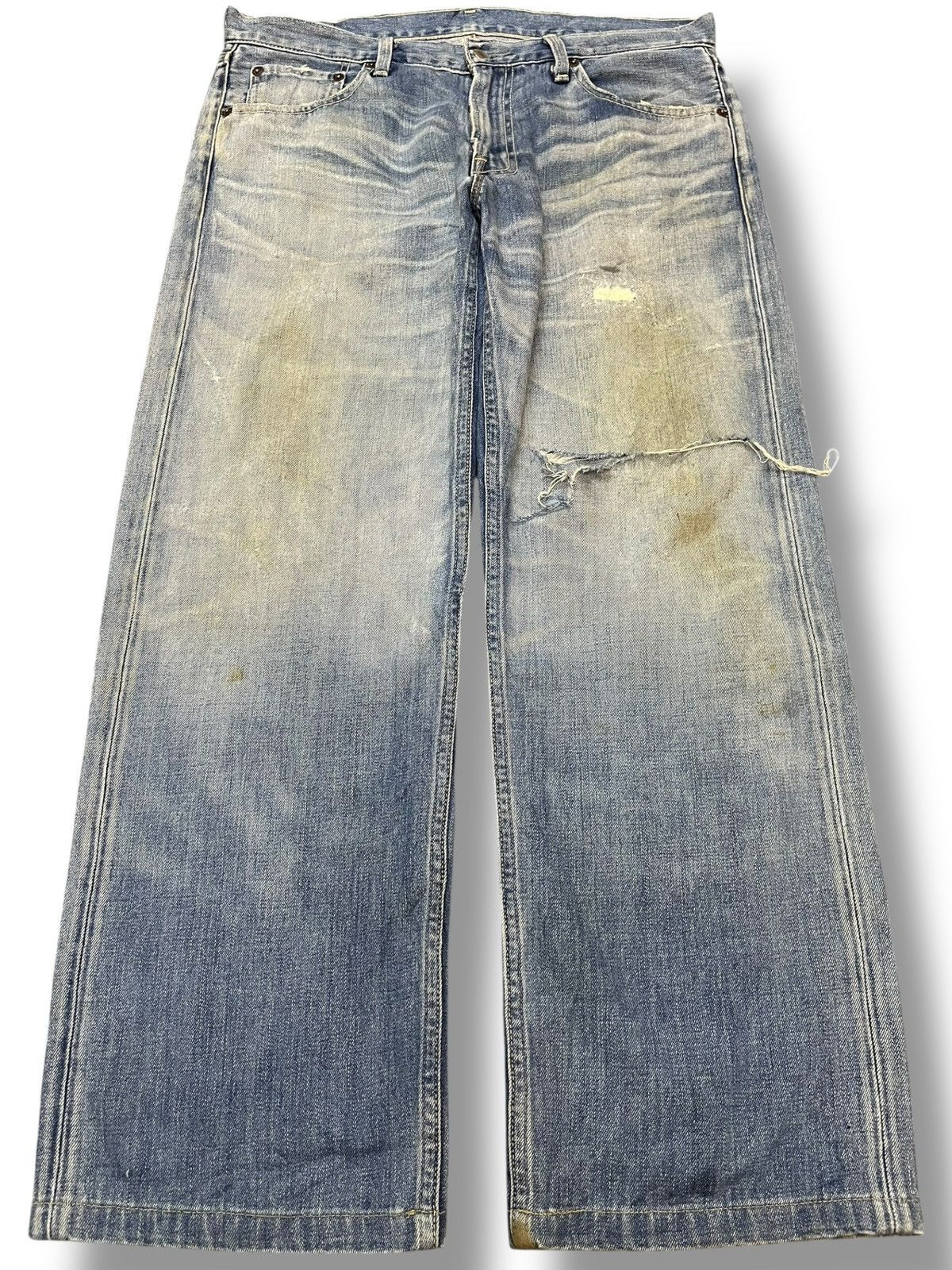Levi's Vintage Clothing Vintage Levi’s 503 Baggy Straight Loose Distressed Denim Size US 34 / EU 50 - 1 Thumbnail
