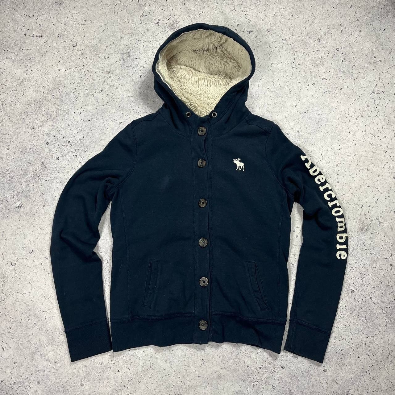 Abercrombie & Fitch Fur Avant Garde Zip Hoodie Y2K Drip