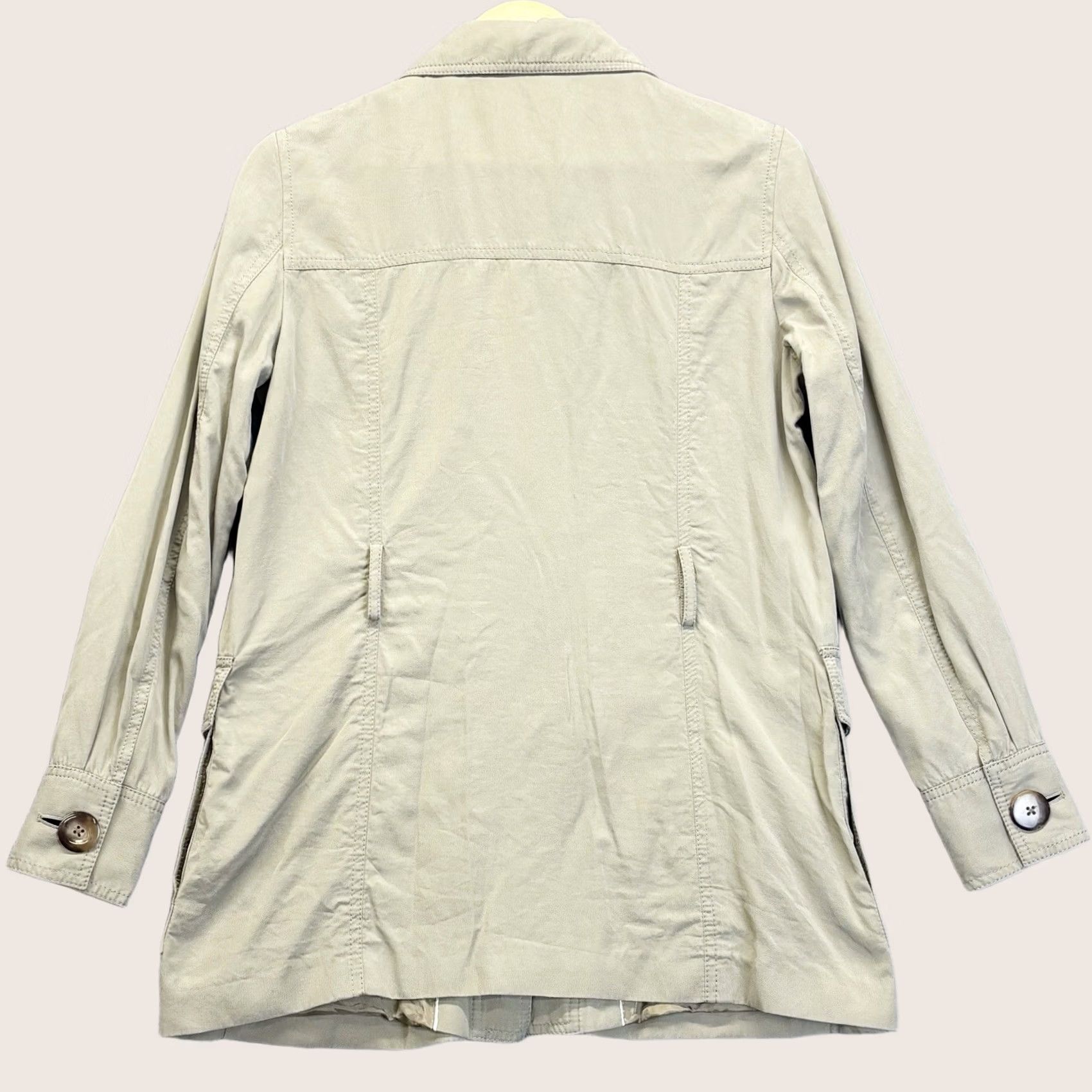Massimo Dutti Massimo Dutti jacket Beige Women’s Lightweight Button Up UK 10 Regular Sleeve Long Size L / US 10 / IT 46 - 1 Thumbnail