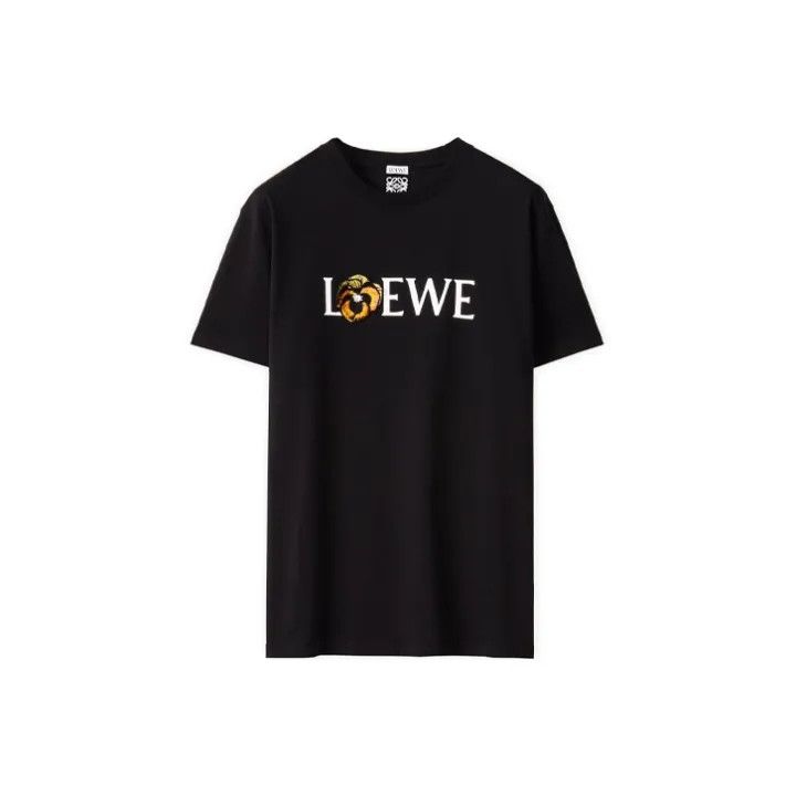 Loewe Loewe Black Cotton Embroidered T-Shirt Size US S / EU 44-46 / 1 - 1 Thumbnail