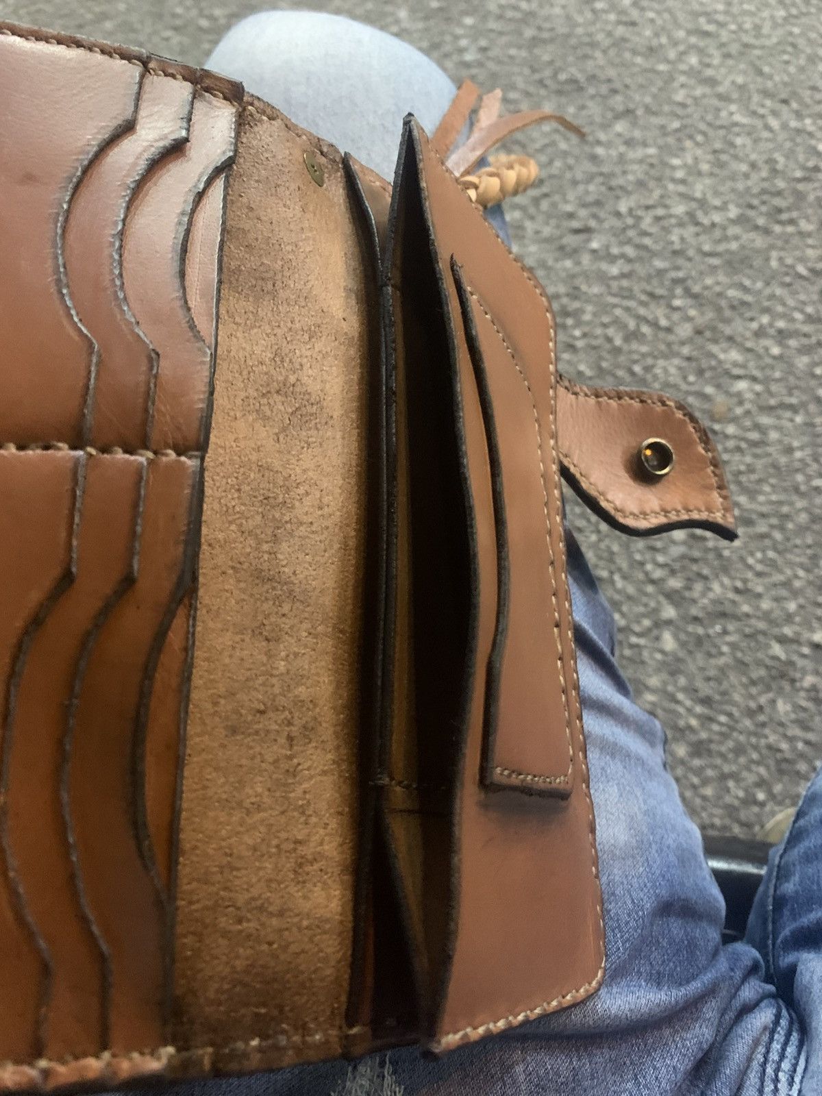 The Unbranded Brand Leather wallet - Custom long Wallet Size ONE SIZE - 3 Thumbnail