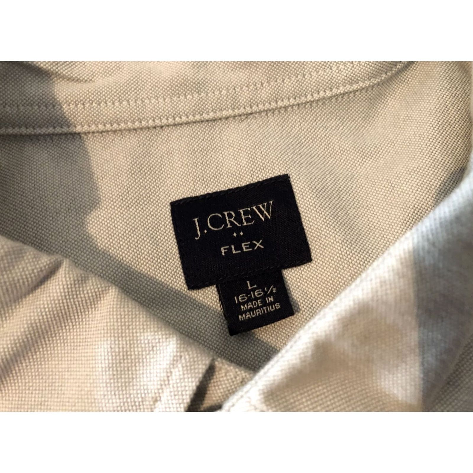 J.Crew J. Crew Dress Shirt L Large 16 1/2 16.5 Gray Cotton Button-Up Mens Long Sleeve Shirt Size 42R - 3 Thumbnail