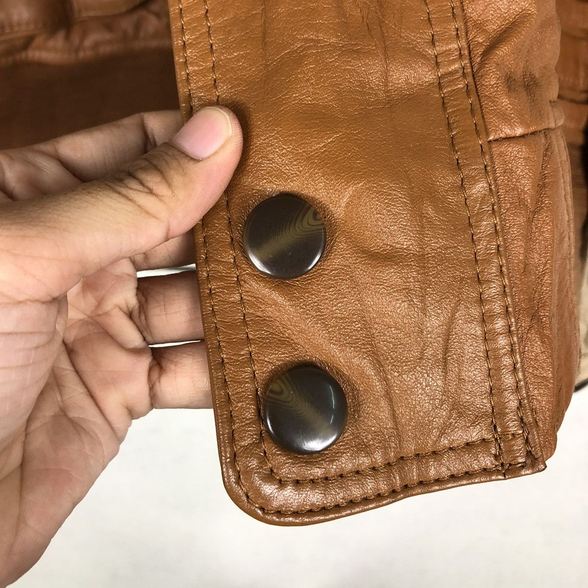 Japanese Brand 🔥VINTAGE BIKER LEATHER JACKET EAGLE PASS ISSEY MIYAKE Size US L / EU 52-54 / 3 - 18 Thumbnail