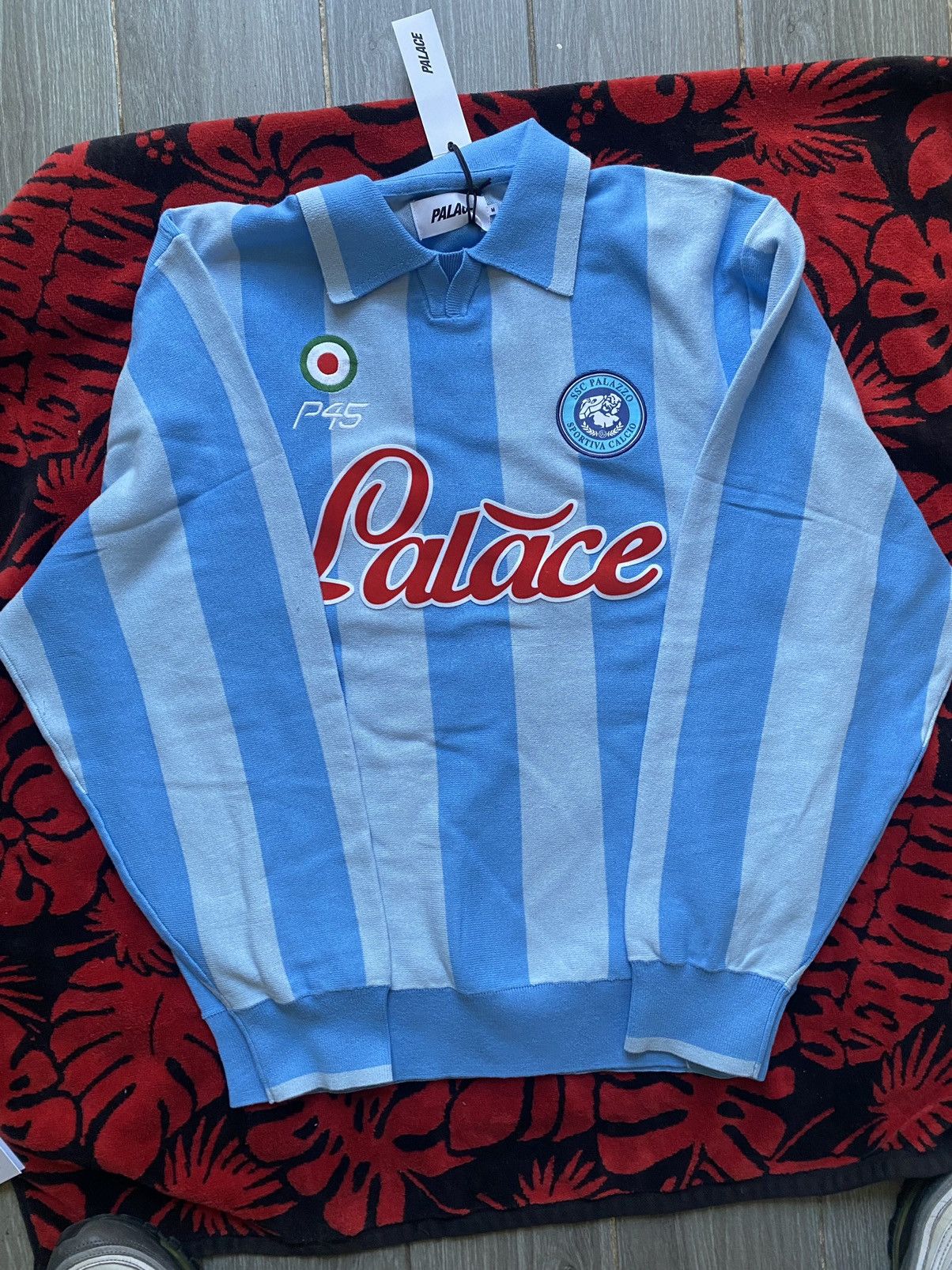 Palace Palace Vesuvio Knit Blue size Medium In Hand | Grailed