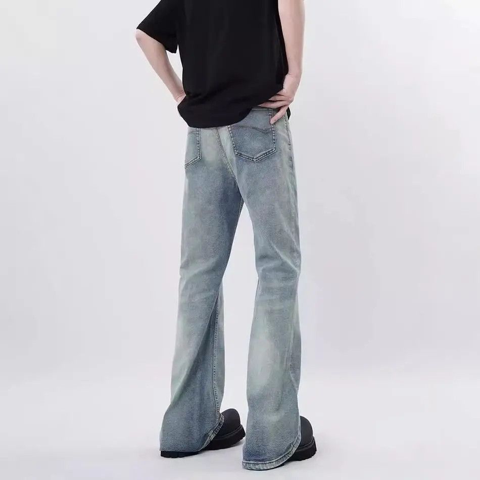Japanese Brand Retro straight tube micro flared blue jeans Size US 32 / EU 48 - 4 Thumbnail