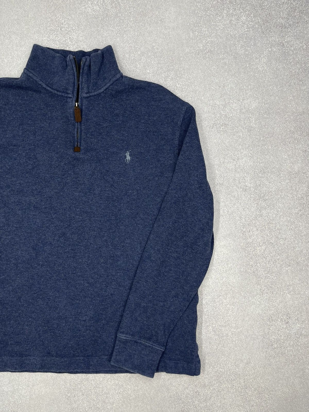 Polo Ralph Lauren Mens Polo Ralph Lauren 1/4 Half Zip Sweater Blue Rugby Y2K Size US M / EU 48-50 / 2 - 3 Thumbnail